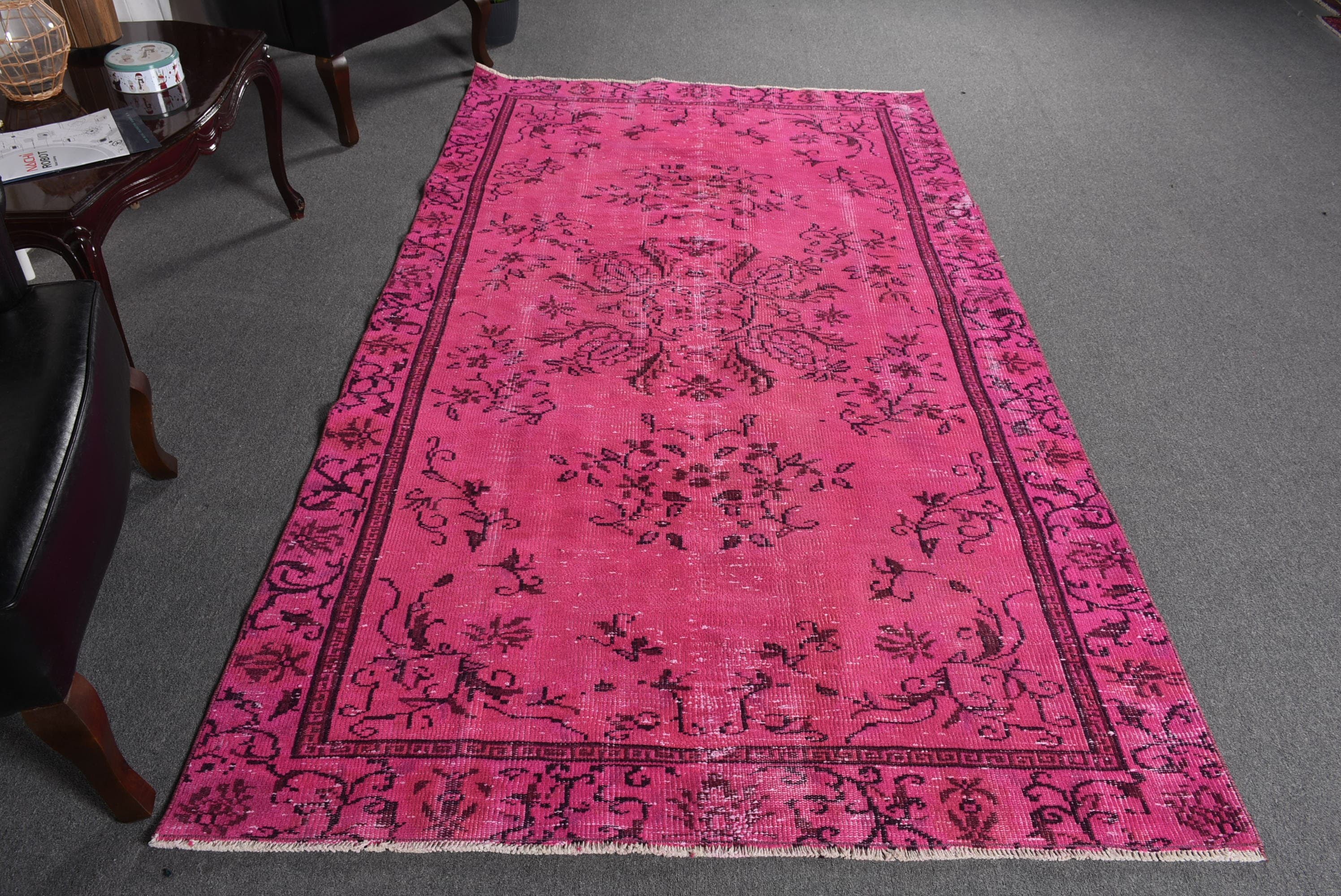 4.9x8.5 ft Large Rugs, Anatolian Rugs, Bedroom Rugs, Living Room Rug, Wool Rug, Pink Wool Rug, Vintage Rugs, Turkish Rug, Rugs for Bedroom