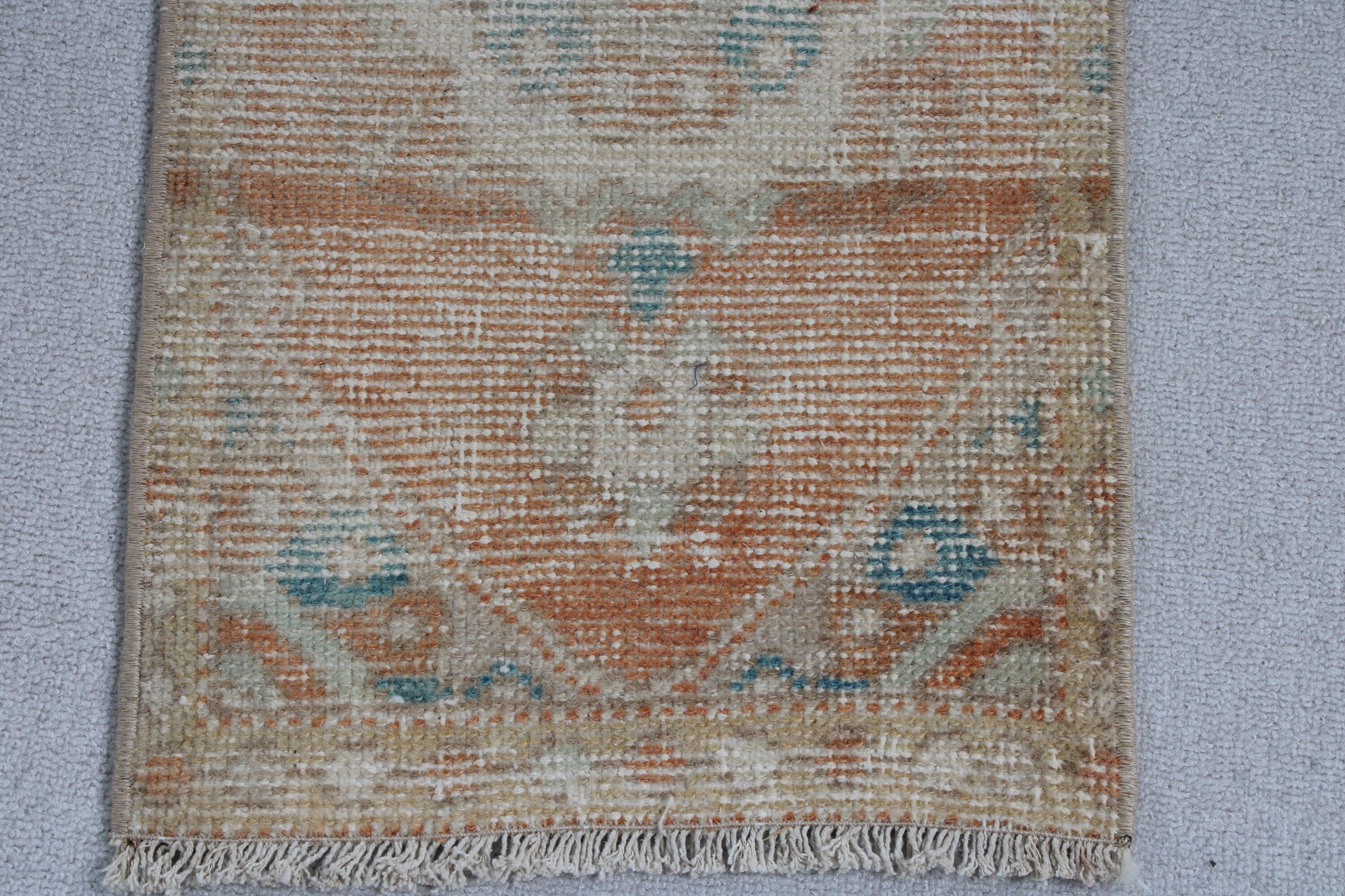 1.2x2.9 ft Küçük Halılar, Mutfak Halısı, Türk Halıları, Anadolu Halısı, Ev Dekorasyonu Halısı, Yer Halıları, Vintage Halılar, Çocuk Halısı, Turuncu Yatak Odası Halısı