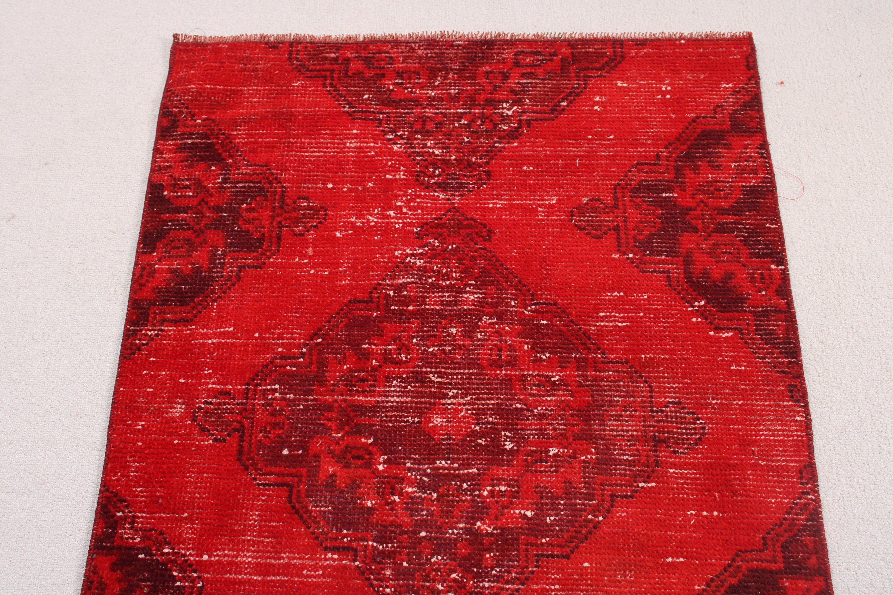 Red Home Decor Rug, Boho Rug, Turkish Rugs, 2.7x5.4 ft Small Rugs, Statement Rugs, Car Mat Rugs, Nursery Rugs, Neutral Rugs, Vintage Rugs