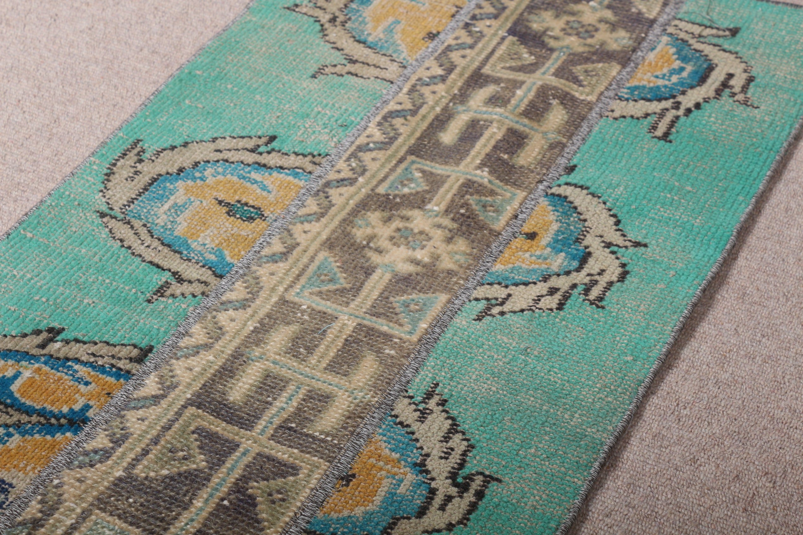 Rugs for Entry, Wool Rugs, Vintage Rugs, Entry Rugs, Bath Rugs, Green Moroccan Rug, Turkish Rugs, Oushak Rugs, 1.8x3.1 ft Small Rugs