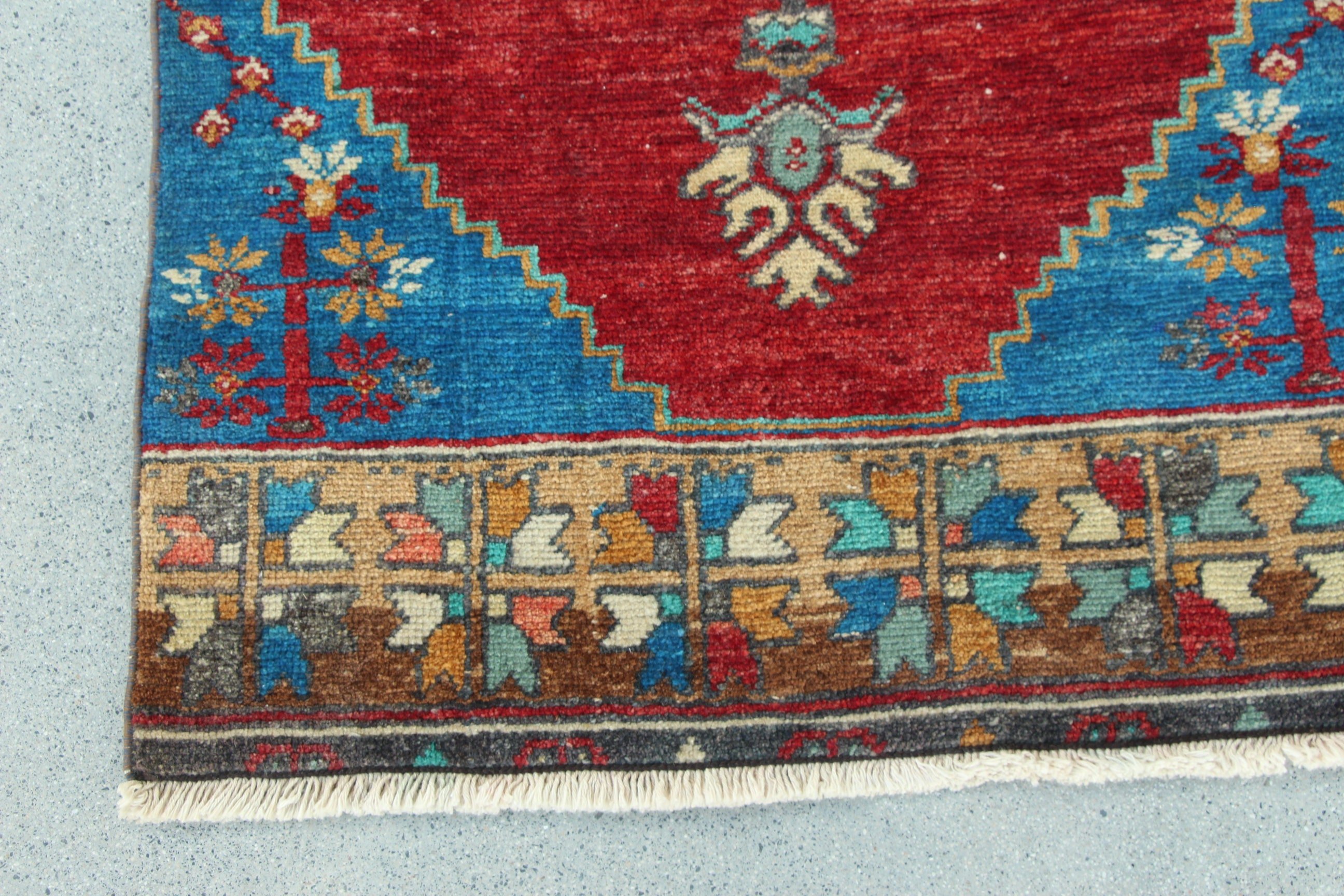 Türk Halıları, Vintage Halılar, 2.3x7.1 ft Runner Halı, Kırmızı Açıklama Halısı, Koridor Halıları, Merdiven Halıları, Düz Dokuma Halı, Soğuk Halı, Koridor Halısı