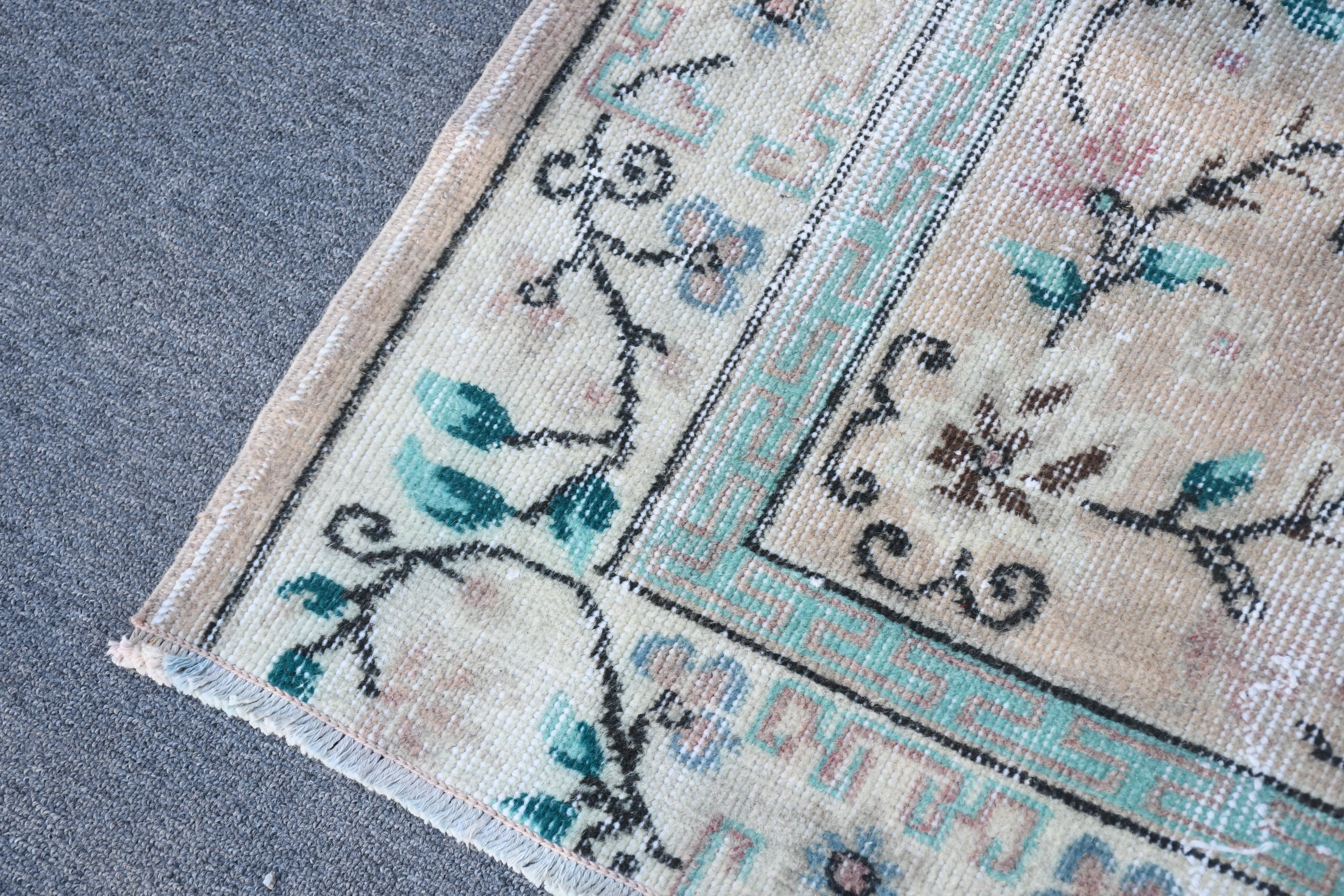 Home Decor Rugs, Vintage Rugs, Turkish Rug, Rugs for Kitchen, Oushak Rug, 3.8x6.7 ft Area Rug, Green Cool Rugs, Indoor Rugs, Bedroom Rugs