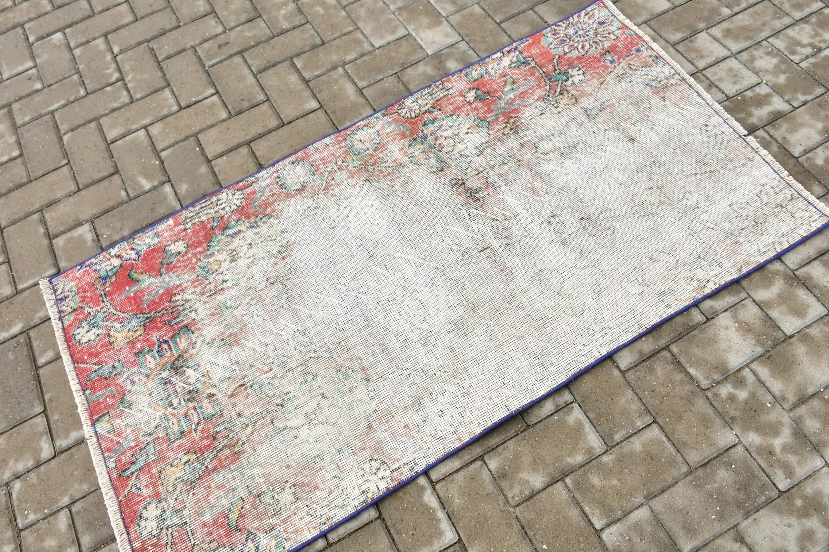 Entry Rug, Cool Rugs, Turkish Rug, Rugs for Entry, 2.6x4.9 ft Small Rug, Red Anatolian Rug, Home Decor Rug, Vintage Rug, Kitchen Rugs