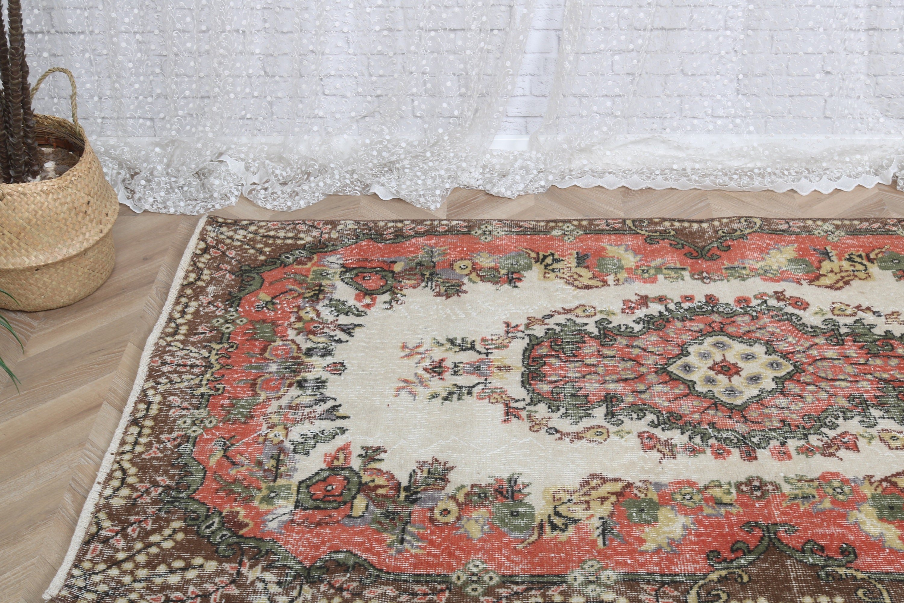 3,7x6,8 ft Alan Halıları, Mutfak Halıları, Yün Halılar, Düz Dokuma Halı, Vintage Halı, Anadolu Halıları, İç Mekan Halısı, Çocuk Halıları, Türk Halısı