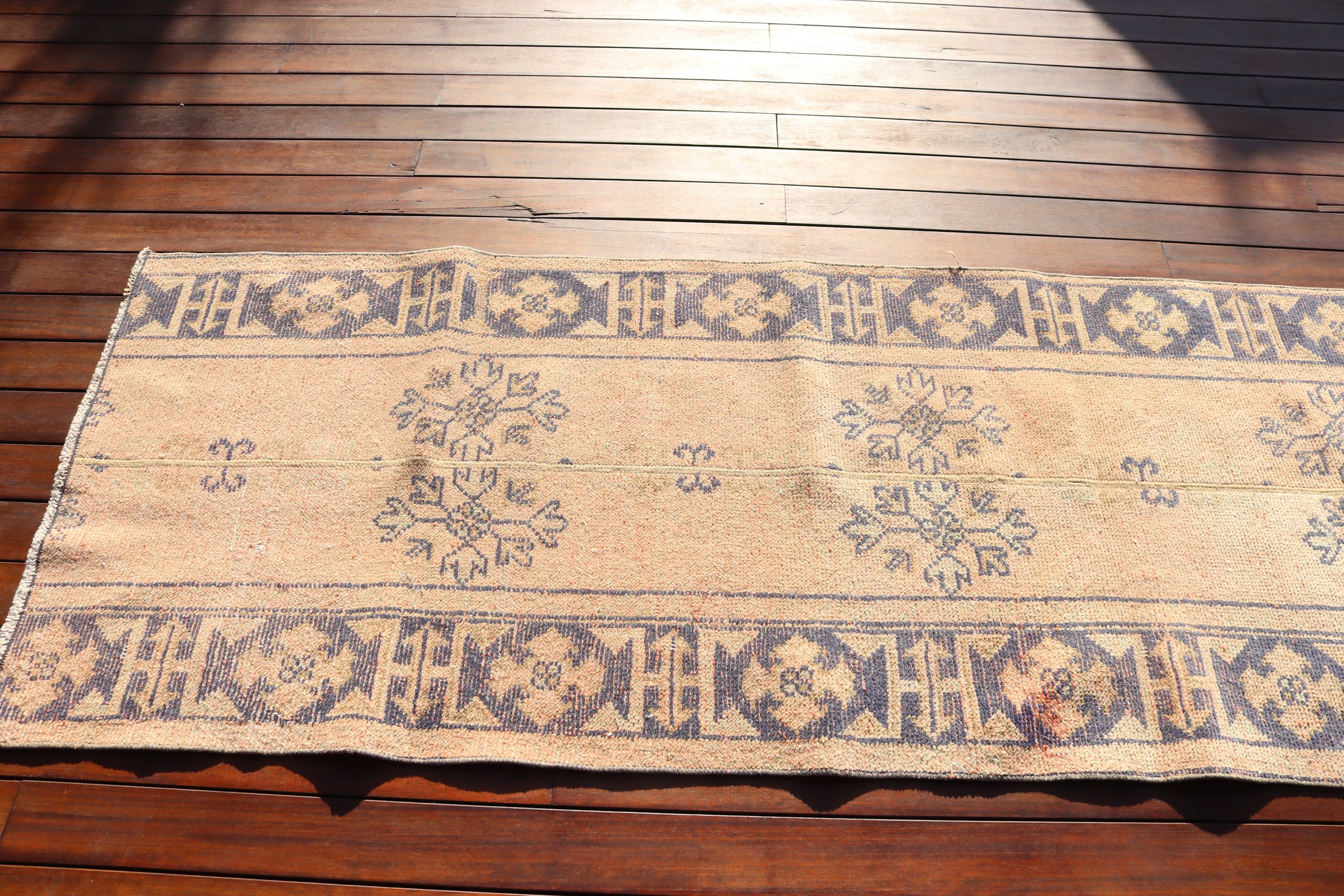 Turuncu Yer Halısı, Türk Halısı, Koridor Halıları, Nötr Halılar, Vintage Runner Halıları, Vintage Halı, Anadolu Halısı, 2.6x9.2 ft Runner Halısı