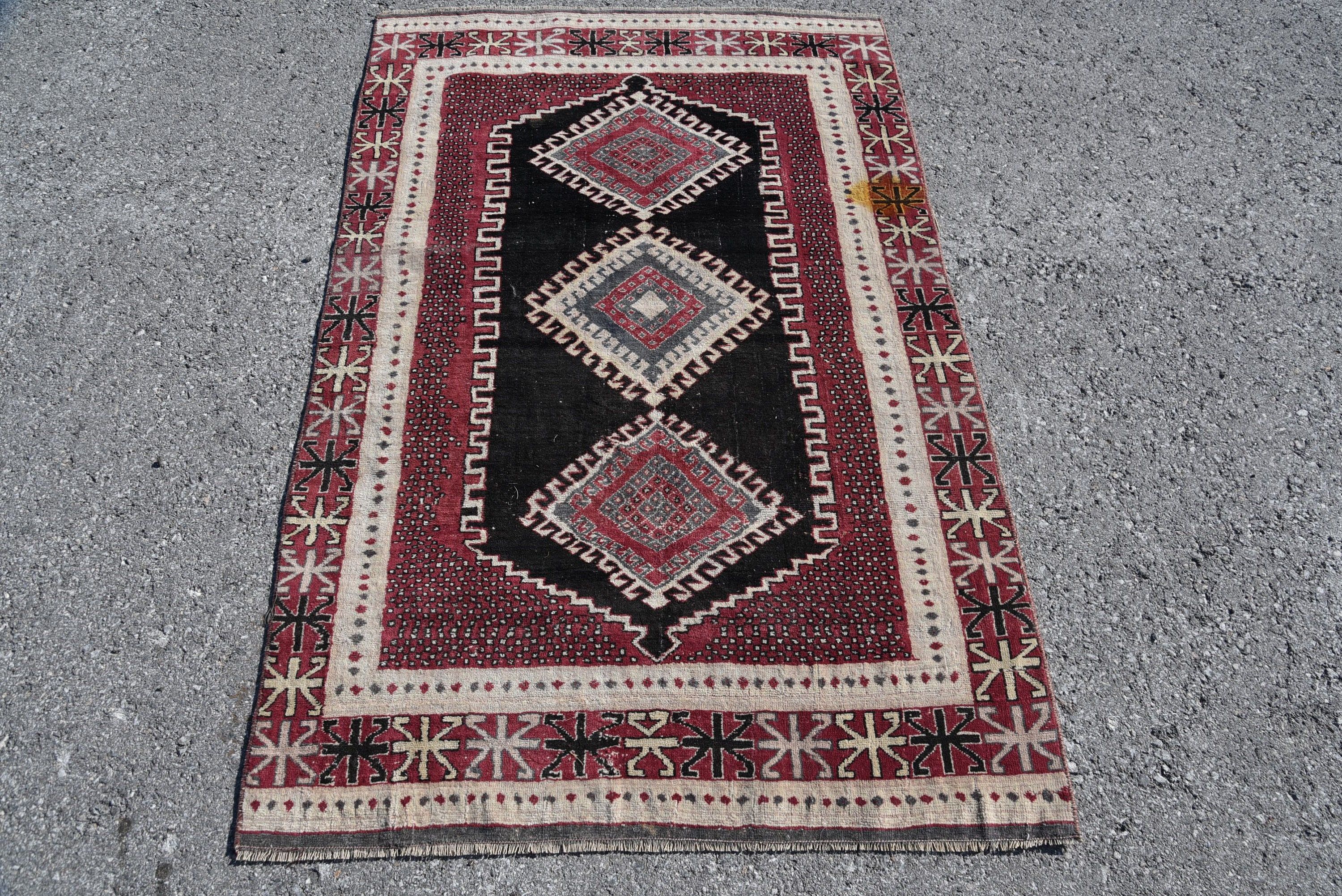 Kitchen Rugs, Dorm Accent Rug Rugs, Turkish Rug, Cool Rug, Moroccan Rug, 3.5x5.5 ft Accent Rug, Vintage Rug, Rugs for Kitchen, Entry Rugs