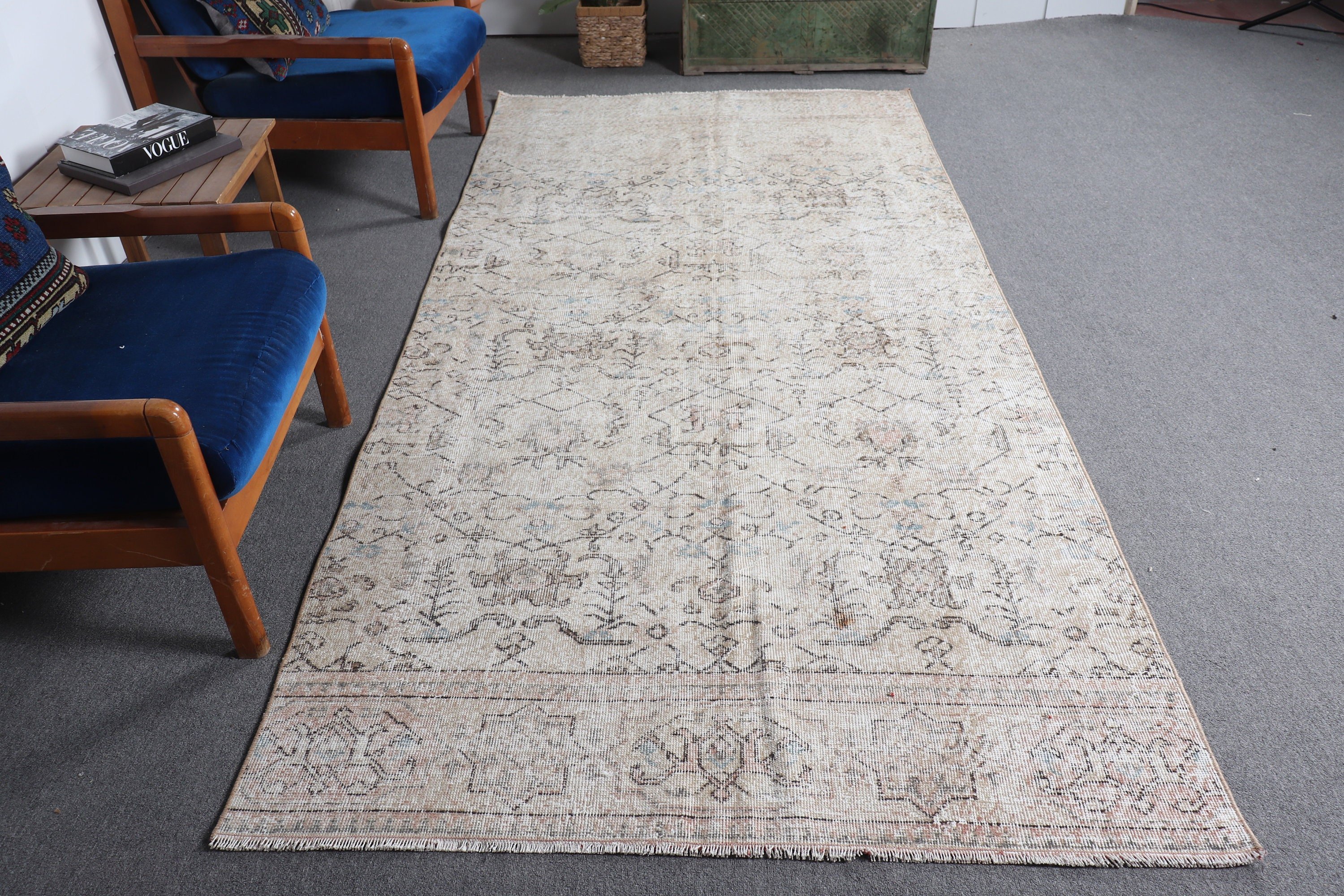 Salon Halısı, Ev Dekor Halısı, Yatak Odası Halıları, Vintage Halılar, Bej 4.7x9.8 ft Büyük Halılar, Sevimli Halı, Türk Halıları, Fas Halısı