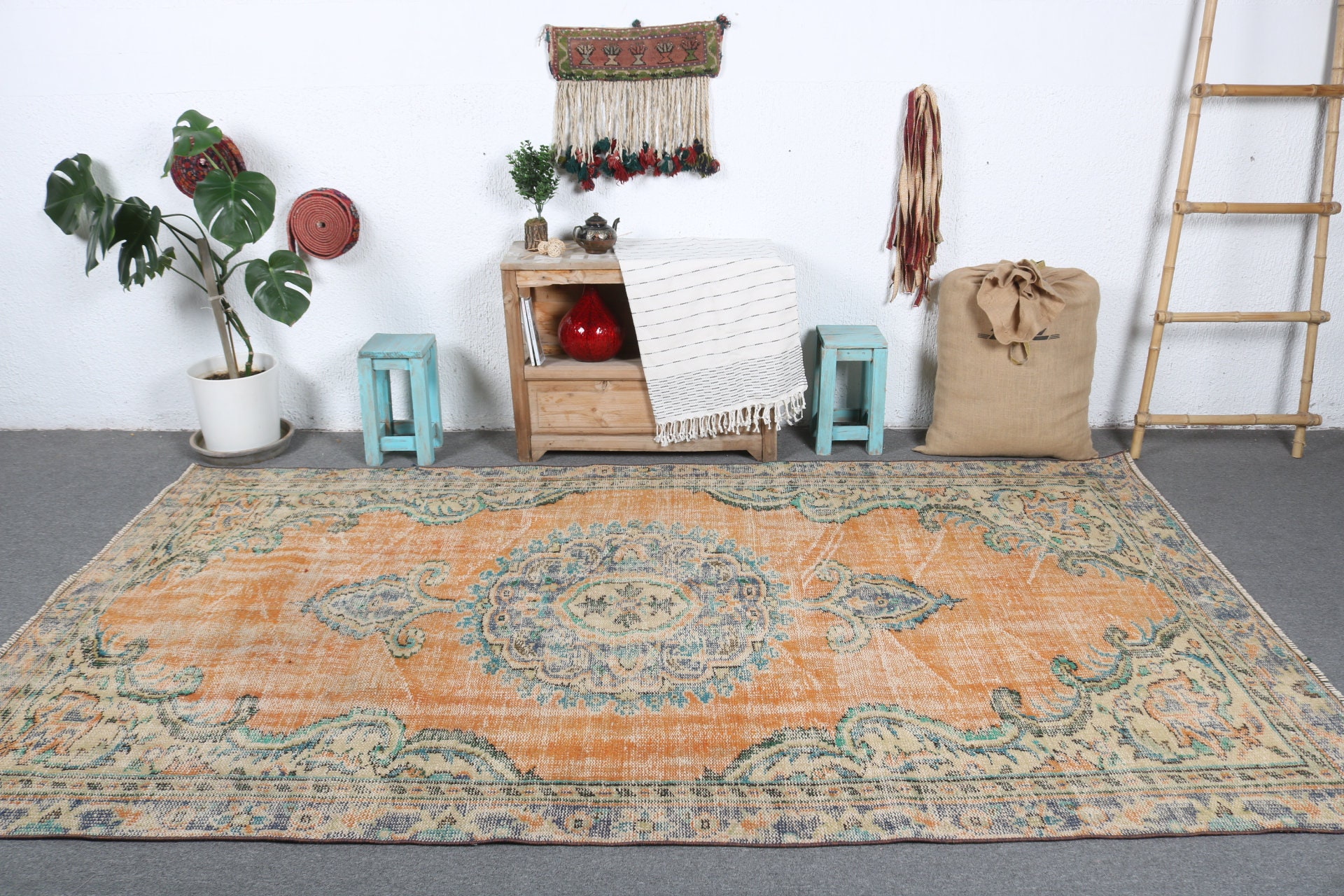 Moroccan Rug, Vintage Rug, Rugs for Dining Room, Anatolian Rug, Dining Room Rug, Living Room Rug, Turkish Rug, 5.3x9.5 ft Large Rug