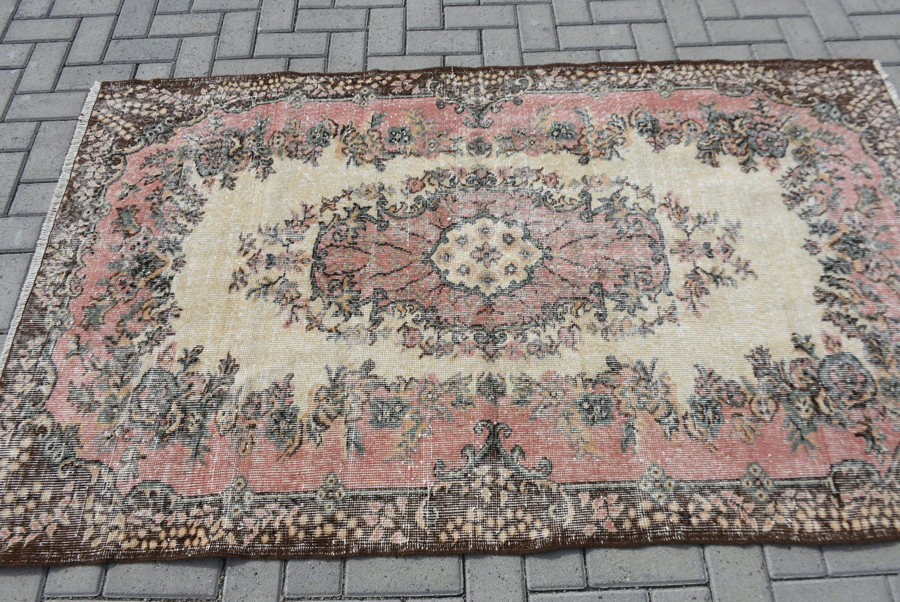 Antique Rugs, Nursery Rugs, Beige Oriental Rug, Aztec Rugs, Dining Room Rugs, Vintage Rug, Turkish Rug, 3.9x6.6 ft Area Rugs