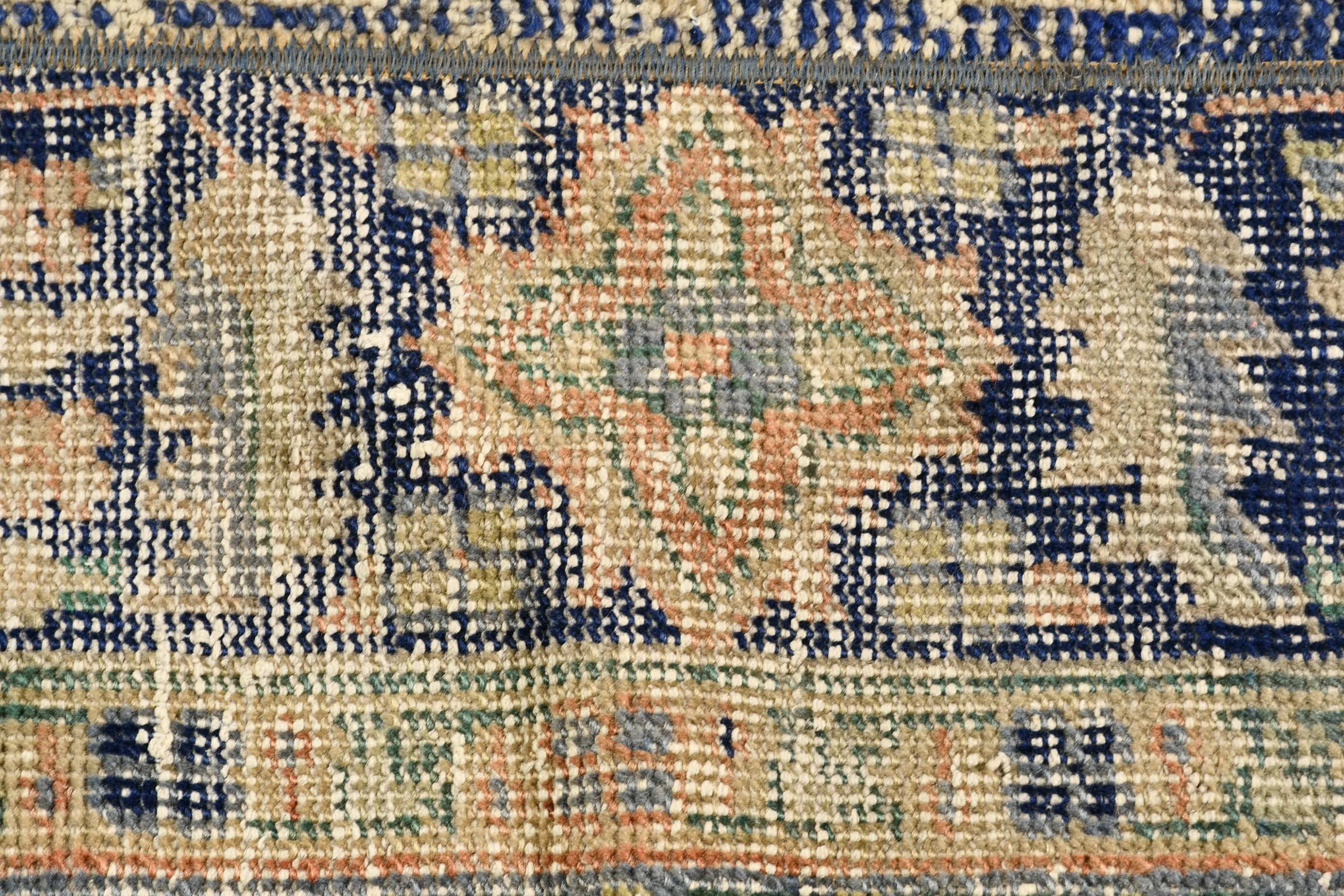 Türk Halı, Banyo Halı, Araba paspası Halı, Anadolu Halı, Mavi Oryantal Halı, Banyo Halı, 85x154 cm Küçük Halı, Giriş Halı, Paspas Halı