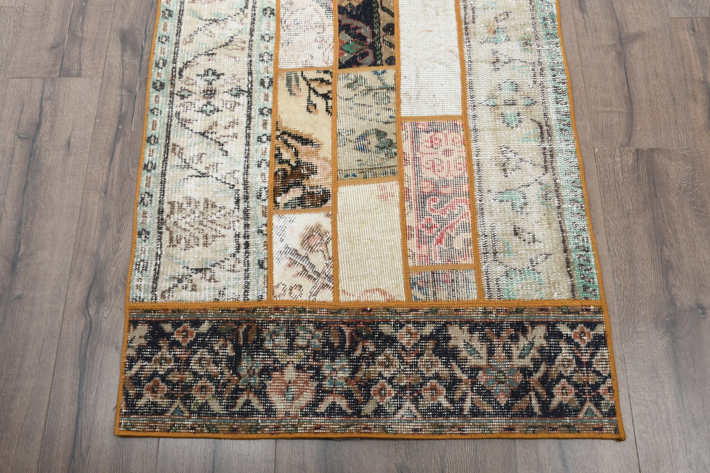 Vintage Rug, 2.7x8.5 ft Runner Rug, Corridor Rug, Wedding Rugs, Rugs for Kitchen, Bedroom Rug, Turkish Rug, Beige Kitchen Rug, Oushak Rug