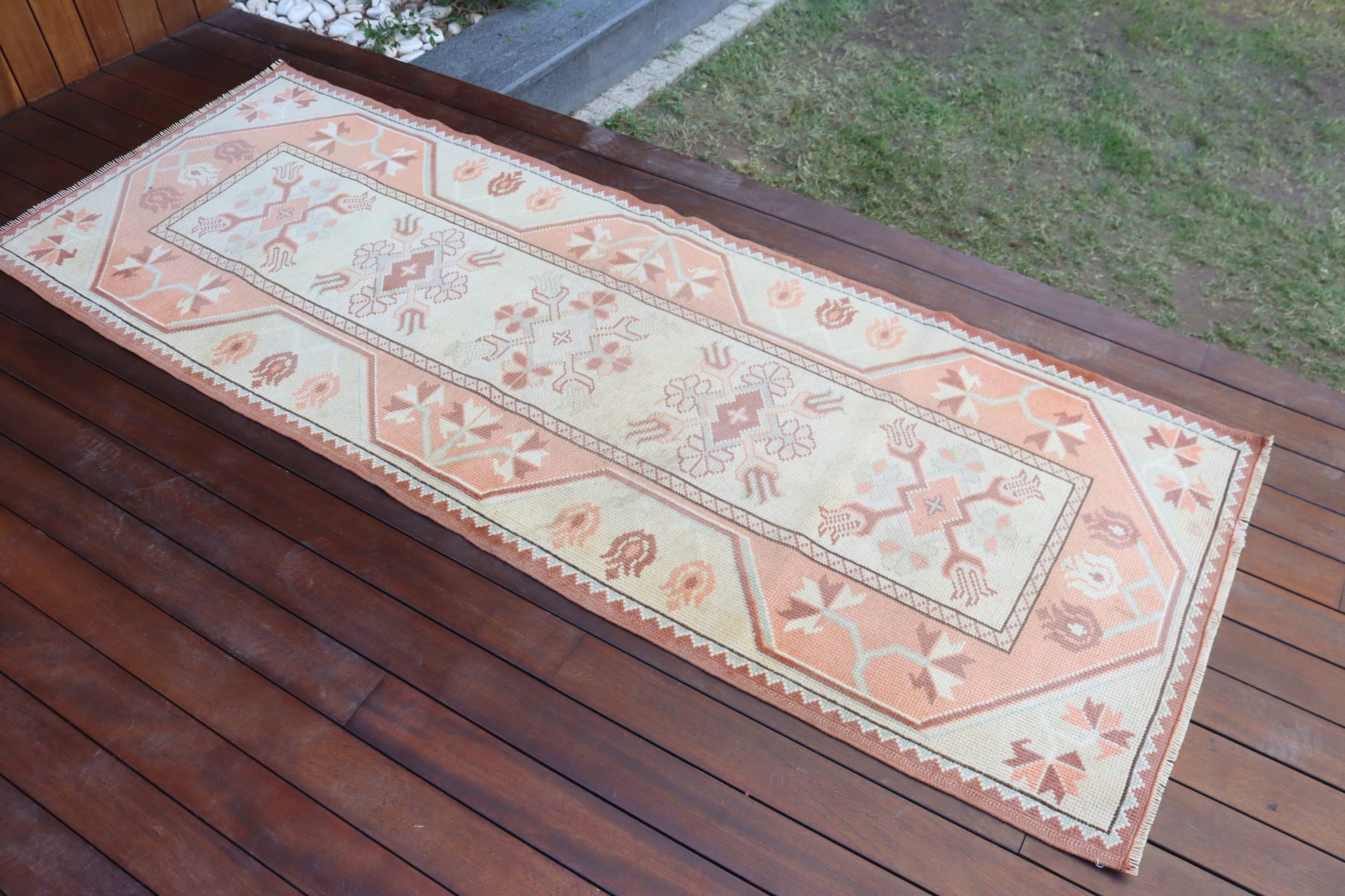 Ev Dekorasyonu Halıları, Türk Halıları, Açıklama Halıları, Vintage Halı, 2.6x7.1 ft Runner Halısı, Bej Oushak Halısı, Beni Ourain Runner Halısı, Mutfak Halısı