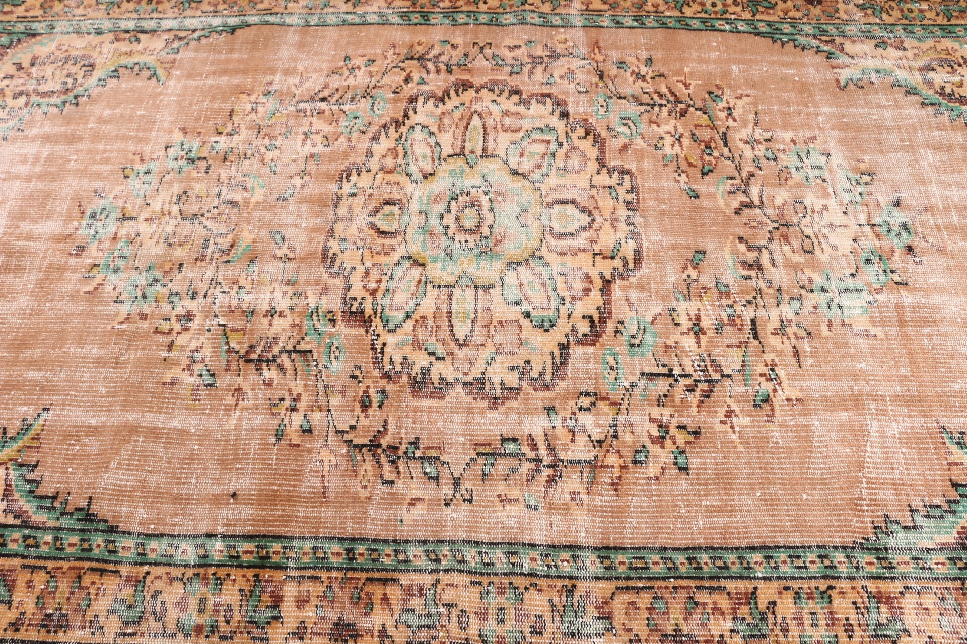 Türk Halısı, Oturma Odası Halıları, Mutfak Halıları, Oushak Halıları, Vintage Halılar, Yemek Odası Halıları, Kahverengi Yatak Odası Halısı, 5,7x9,4 ft Büyük Halı