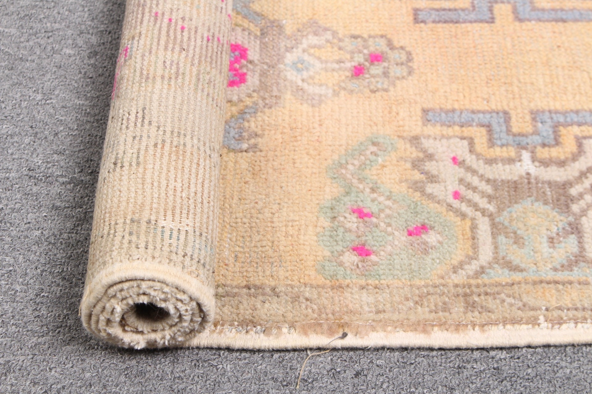 Natural Rug, Vintage Rug, Turkish Rugs, Floor Rugs, Home Decor Rug, Kitchen Rugs, Door Mat Rugs, 1.6x3.1 ft Small Rug, Beige Home Decor Rug