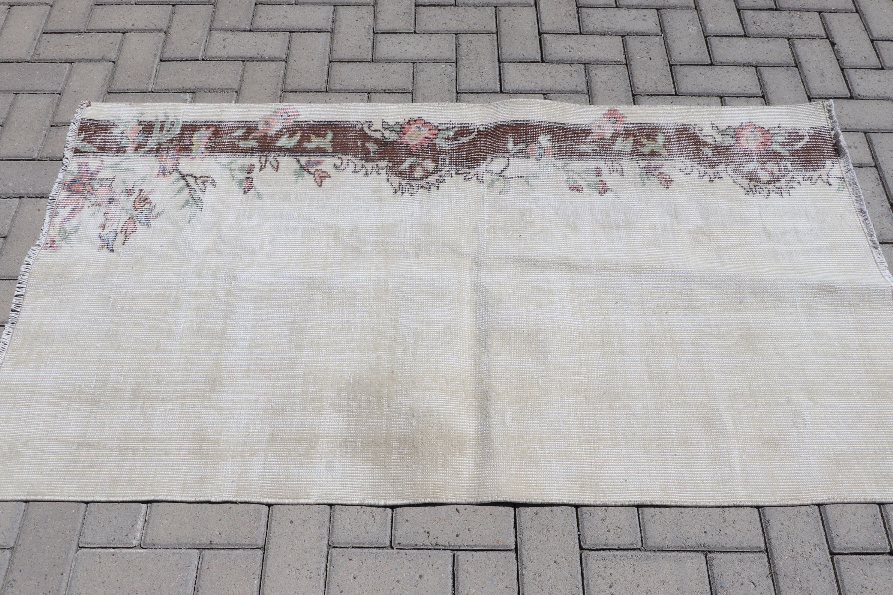 Turkish Rug, Vintage Rug, Nursery Rugs, 3x5.5 ft Accent Rug, Beige Oriental Rug, Home Decor Rug, Floor Rug, Antique Rugs, Kitchen Rugs