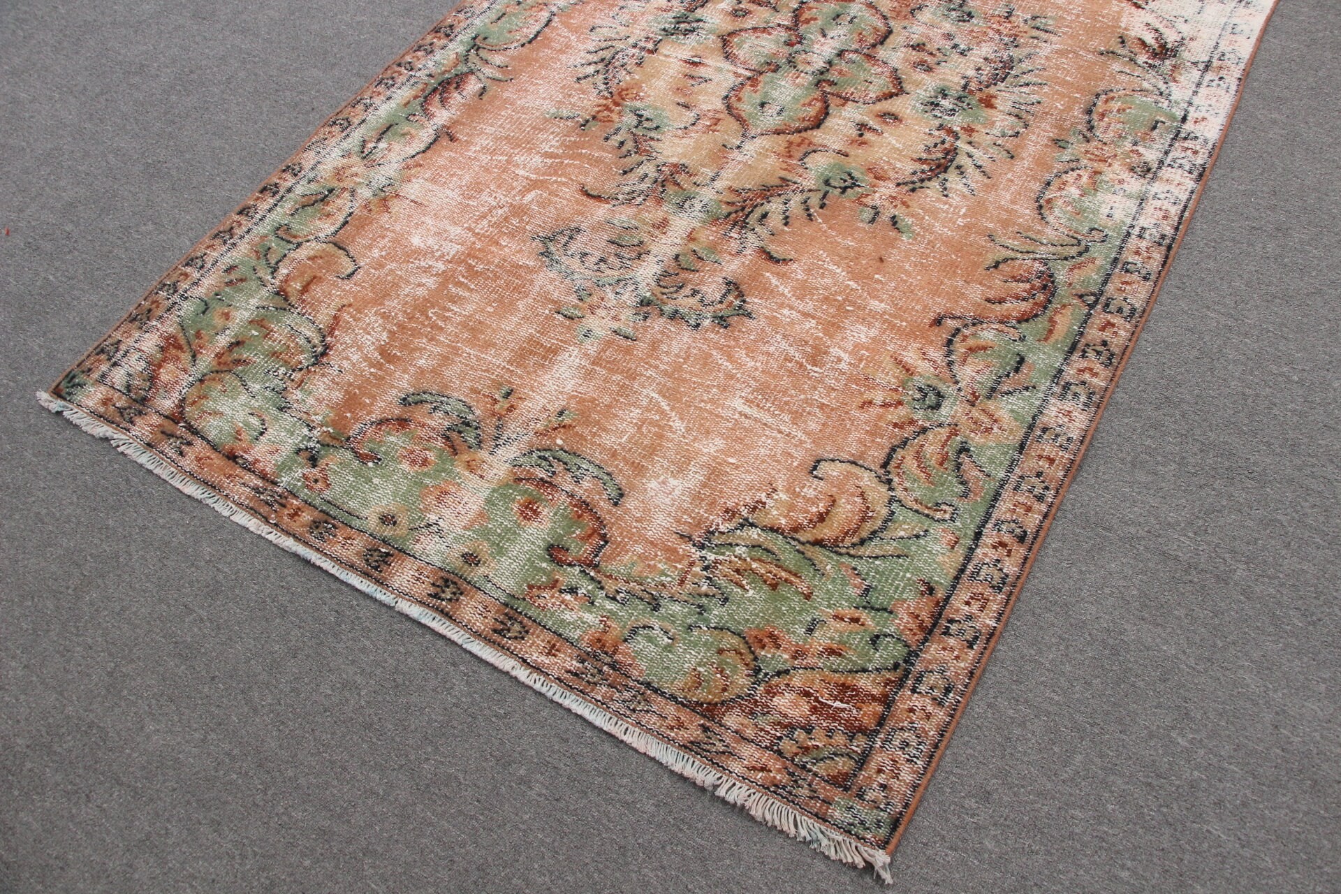 Floor Rug, Turkish Rugs, Rugs for Bedroom, Vintage Rug, 4.5x7.7 ft Area Rug, Flatweave Rug, Indoor Rug, Brown Bedroom Rug