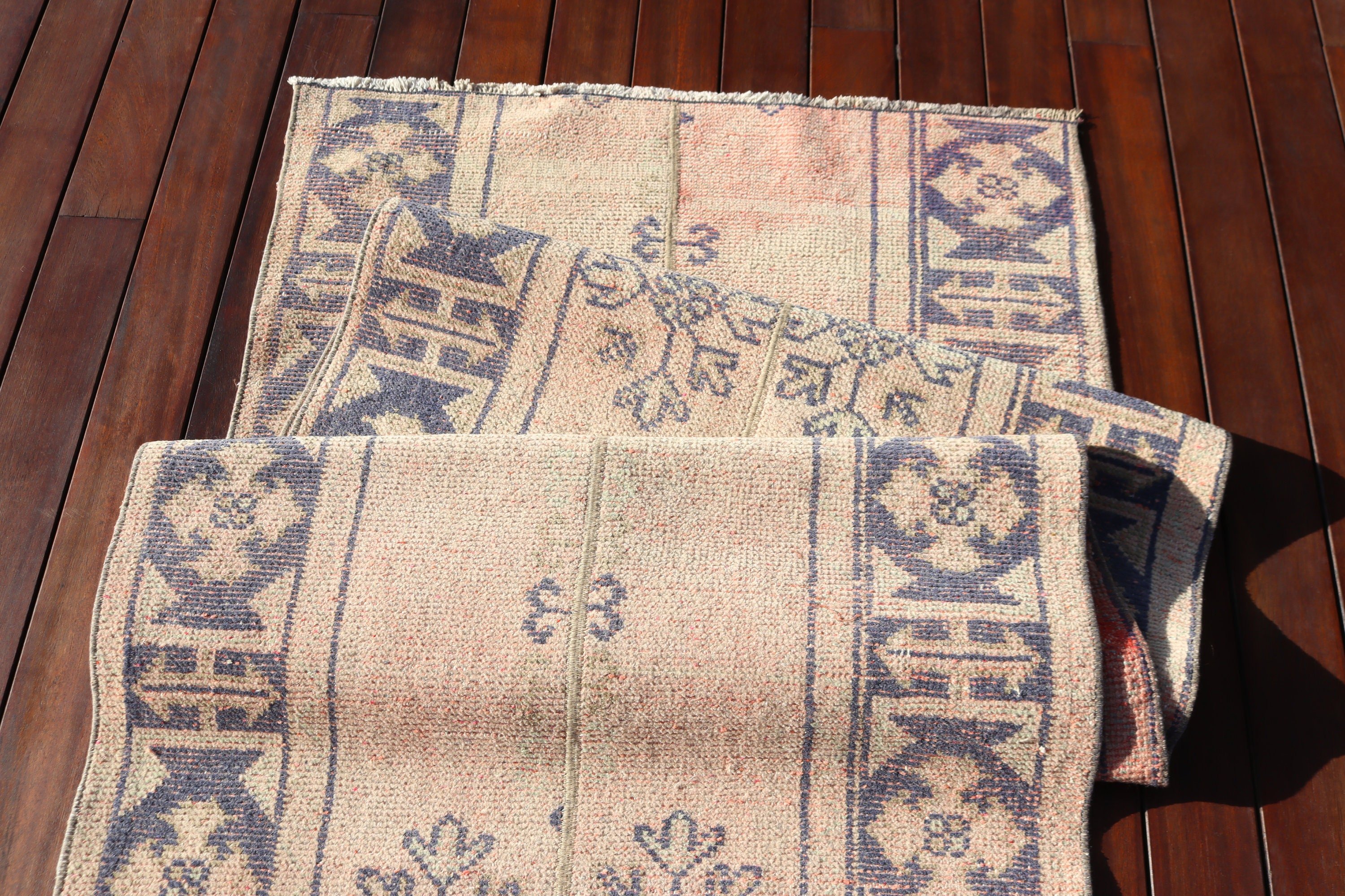 Turuncu Yer Halısı, Türk Halısı, Koridor Halıları, Nötr Halılar, Vintage Runner Halıları, Vintage Halı, Anadolu Halısı, 2.6x9.2 ft Runner Halısı