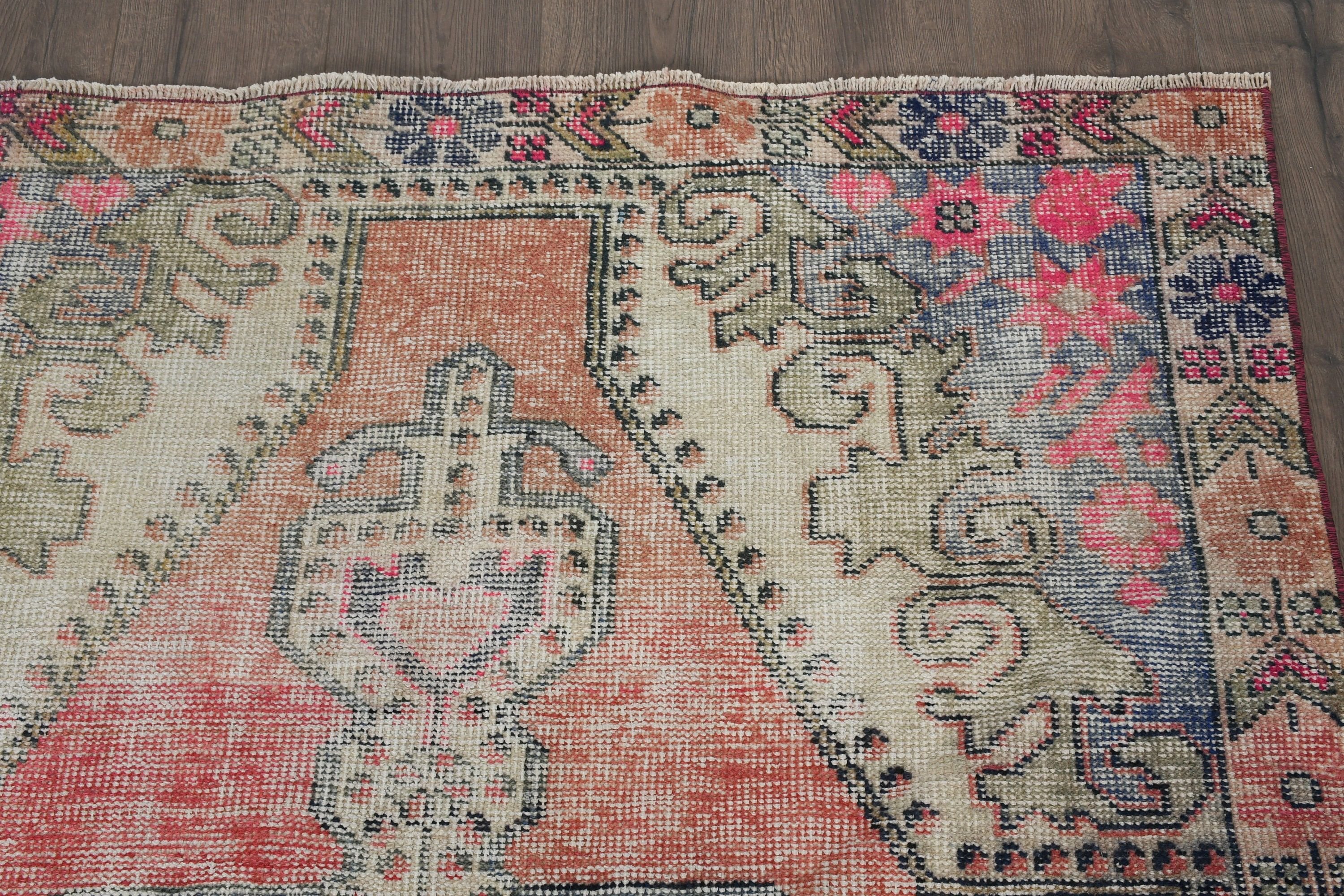 Turkish Rug, Indoor Rug, Living Room Rugs, Rugs for Nursery, Floor Rug, 4.2x7.1 ft Area Rugs, Vintage Rugs, Cool Rug, Pink Home Decor Rugs