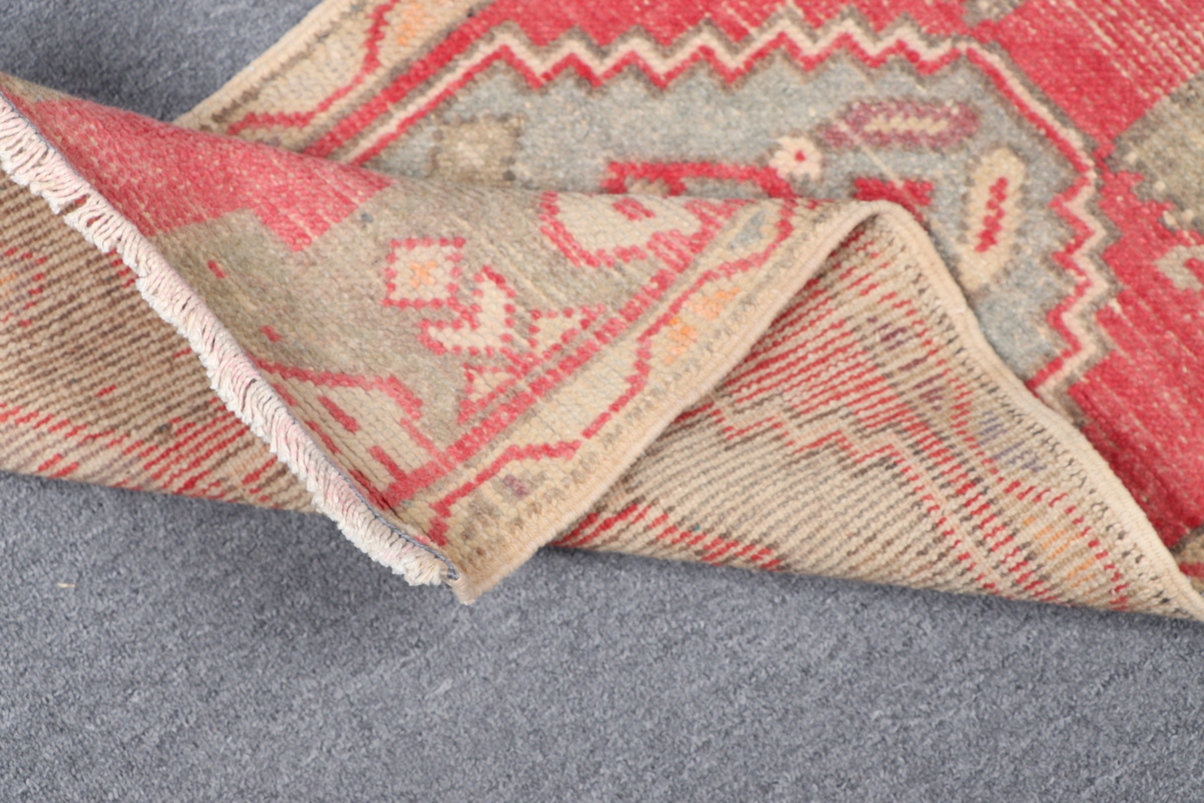 Banyo Kilim, Ev Kilim, Kırmızı Yatak odası Kilim, Nostaljik Kilim, Paspas Kilim, 48x83 cm Küçük Kilim, Antik Kilim, Araba paspası Kilim