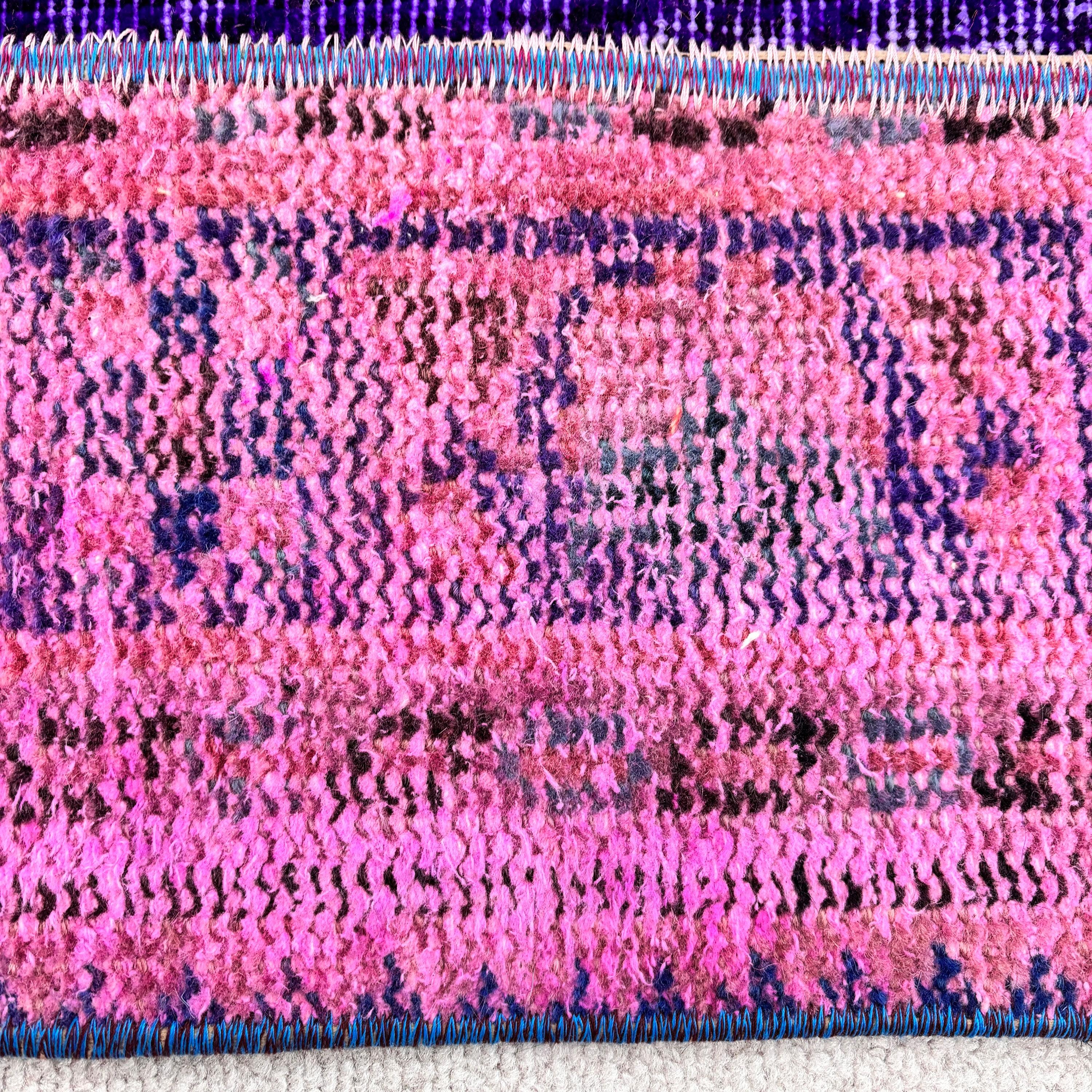 Pembe Oryantal Halılar, 2.1x3.9 ft Küçük Halılar, Türk Halıları, Yün Halılar, Duvara Asılı Halılar, Vintage Halı, Çocuk Halıları, Boho Halı, El Dokuma Halılar