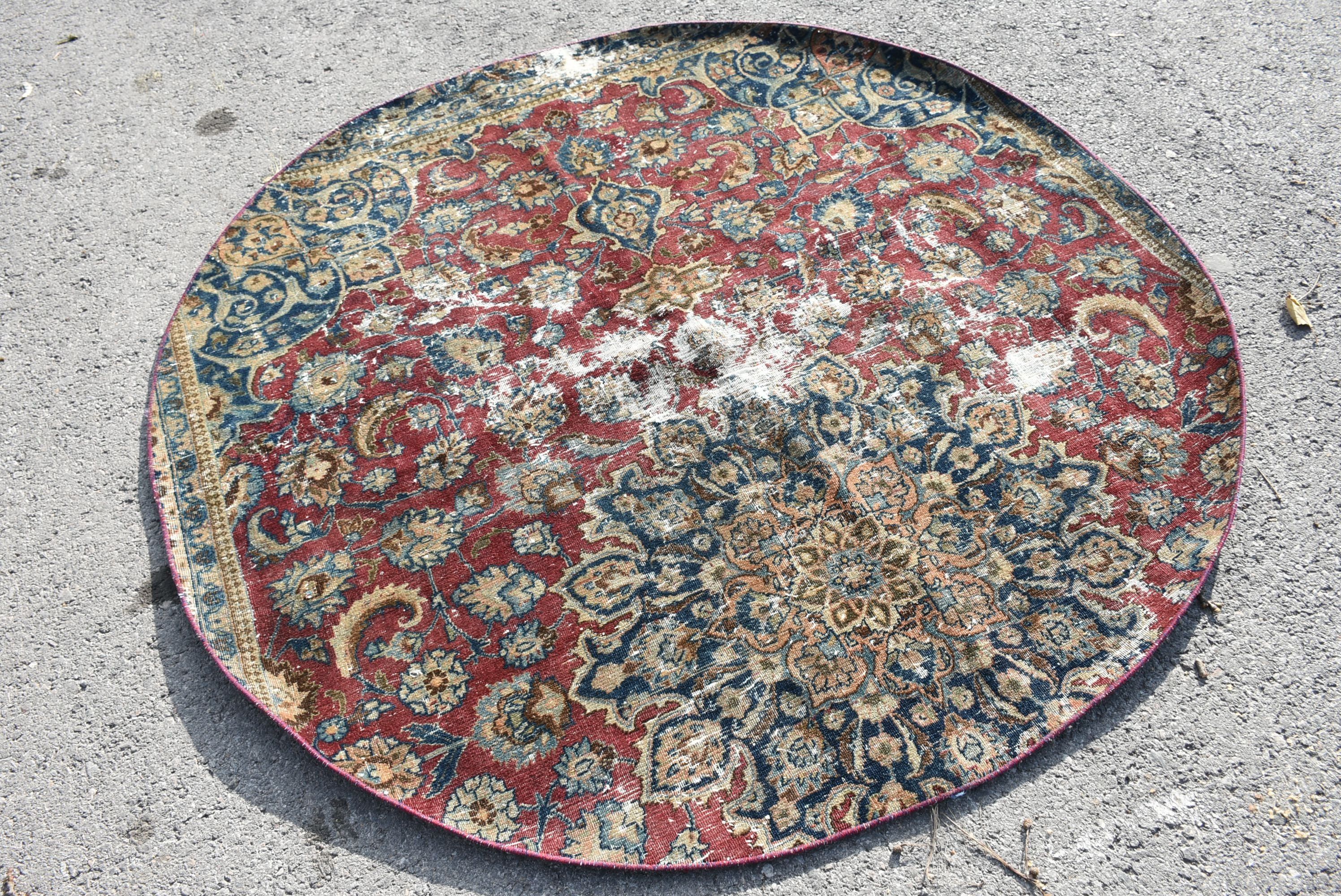 Alan Halıları, Yemek Odası Halısı, Kabile Halısı, Mutfak Halısı, 5.6x5.6 ft Alan Halısı, Kırmızı Yatak Odası Halısı, Ev Dekor Halısı, Vintage Halı, Türk Halısı