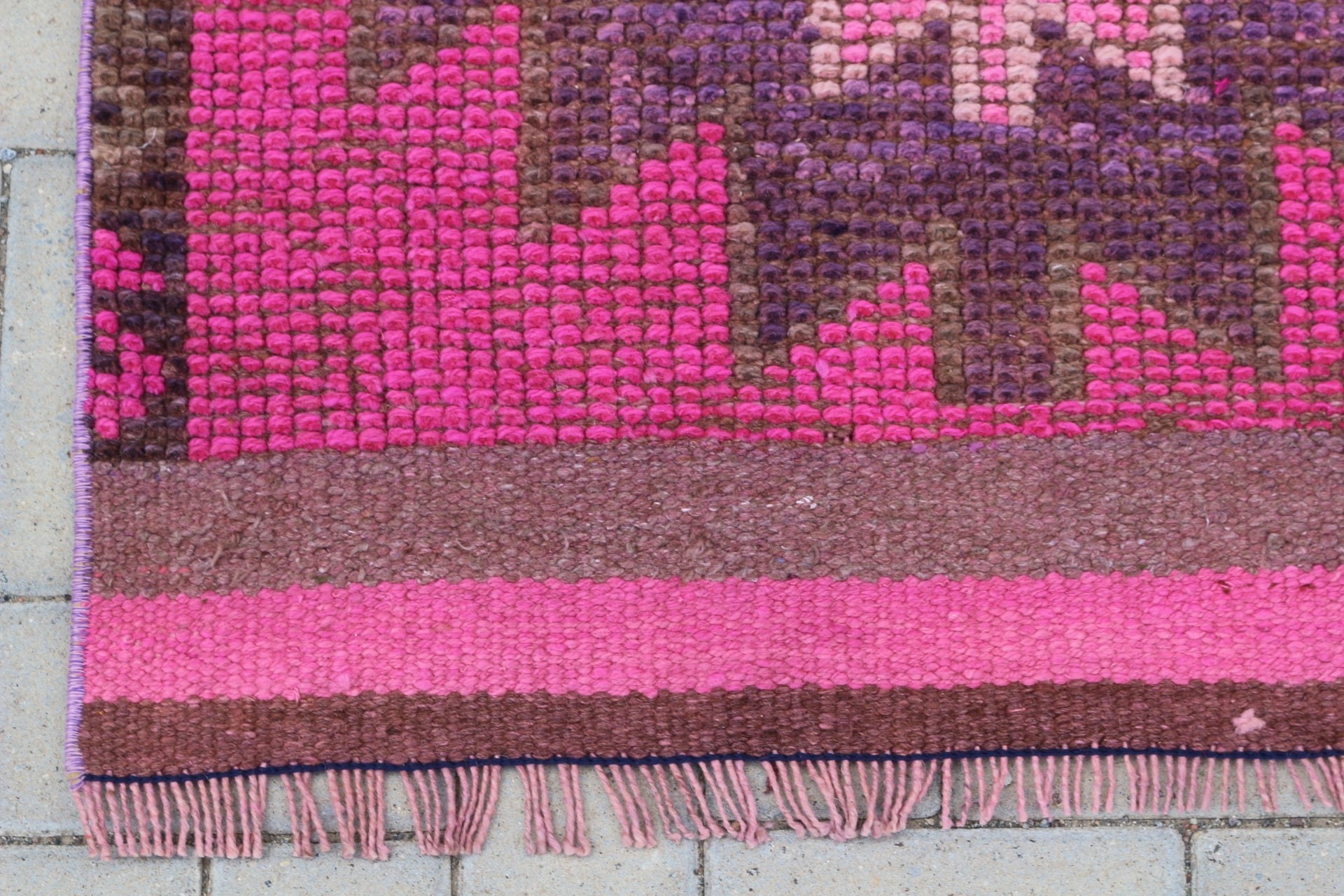 Koridor Halısı, Koşucu Halıları, Türk Halısı, Vintage Halılar, Dekoratif Halı, Pembe Oryantal Halı, Havalı Halı, 2,6x9,8 ft Runner Halıları