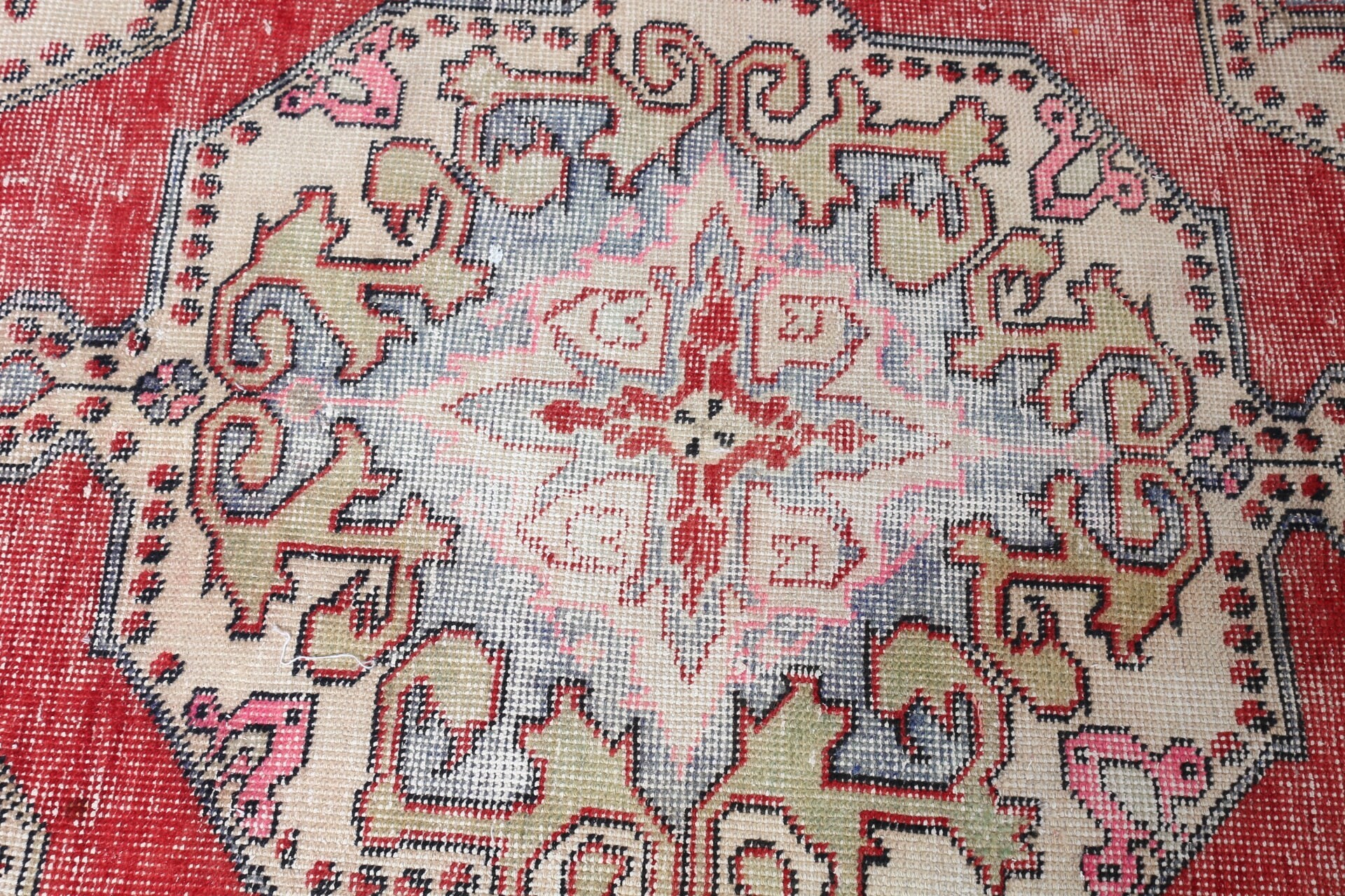 Nursery Rugs, Vintage Rug, Oriental Rugs, Bedroom Rugs, Turkish Rug, Rugs for Entry, 3.2x6.4 ft Accent Rug, Entry Rugs, Red Wool Rug