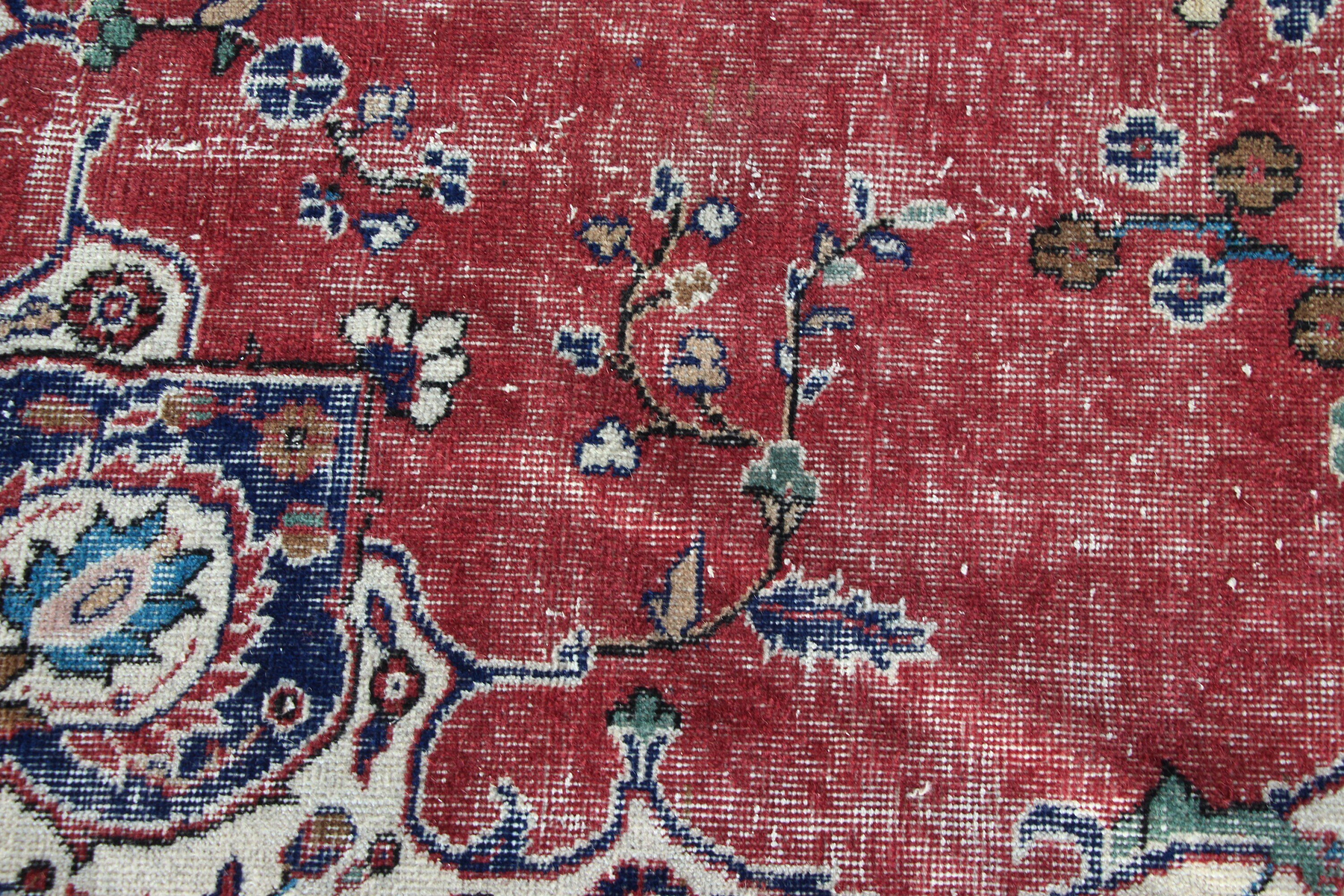 Floor Rug, Oushak Rug, Red  1.9x3.8 ft Small Rug, Bathroom Rug, Door Mat Rugs, Turkish Rug, Rugs for Bathroom, Vintage Rugs