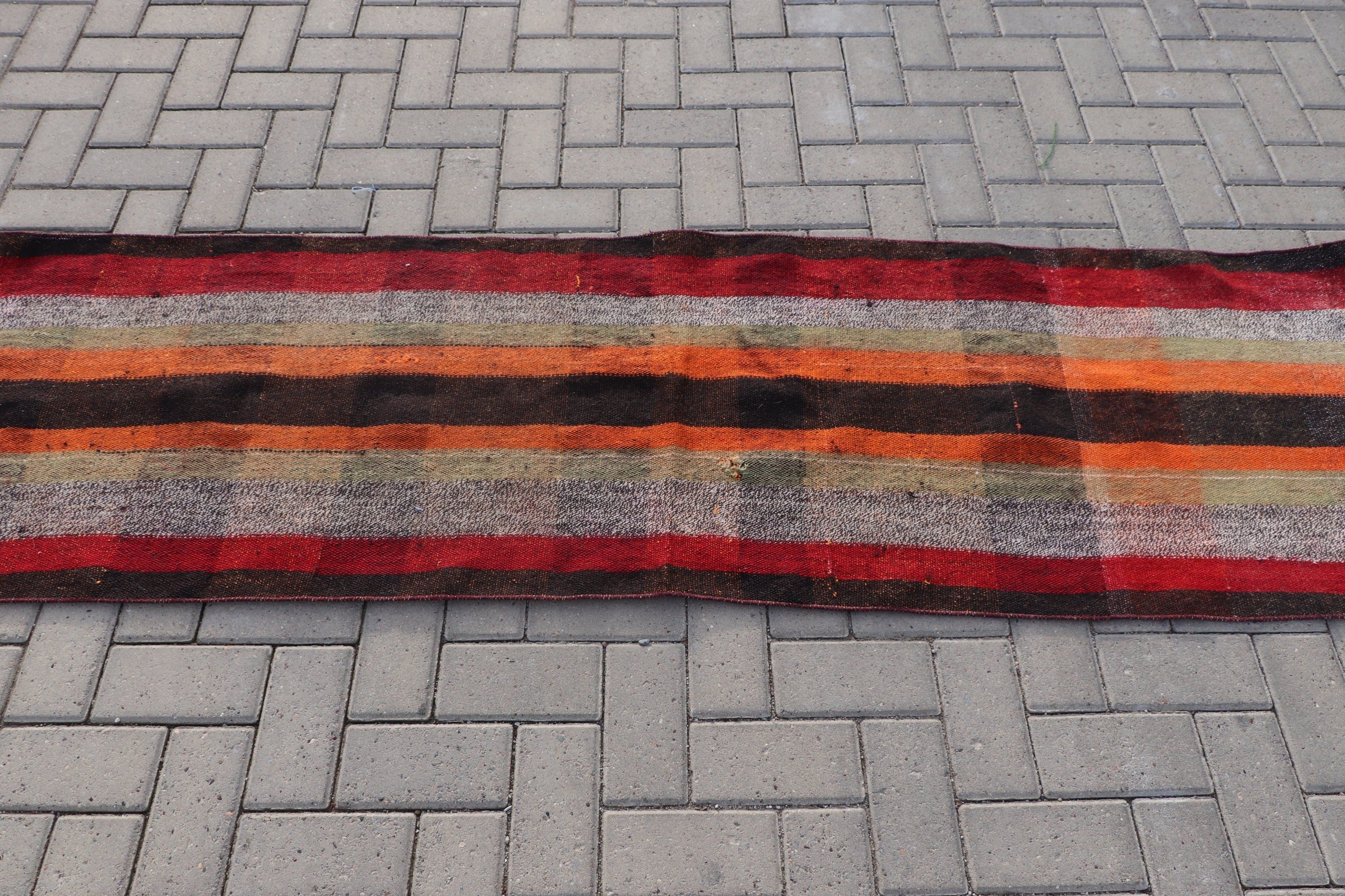 Koridor Halısı, 2.1x7.4 ft Runner Halısı, Yün Halısı, Eski Halısı, Runner Halıları, Kilim, Türk Halısı, Vintage Halı, Yeşil Yün Halısı, Anadolu Halısı