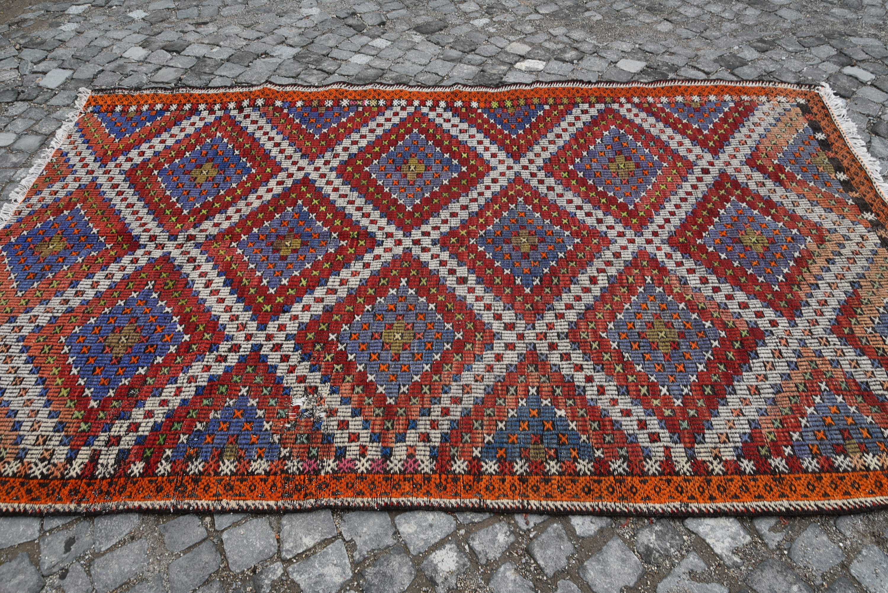 Vintage Halı, Kilim, Yün Halı, Yatak Odası Halıları, Fas Halısı, 5.8x9.5 ft Büyük Halılar, Türk Halısı, Yatak Odası Halıları, Aztek Halıları, Salon Halısı