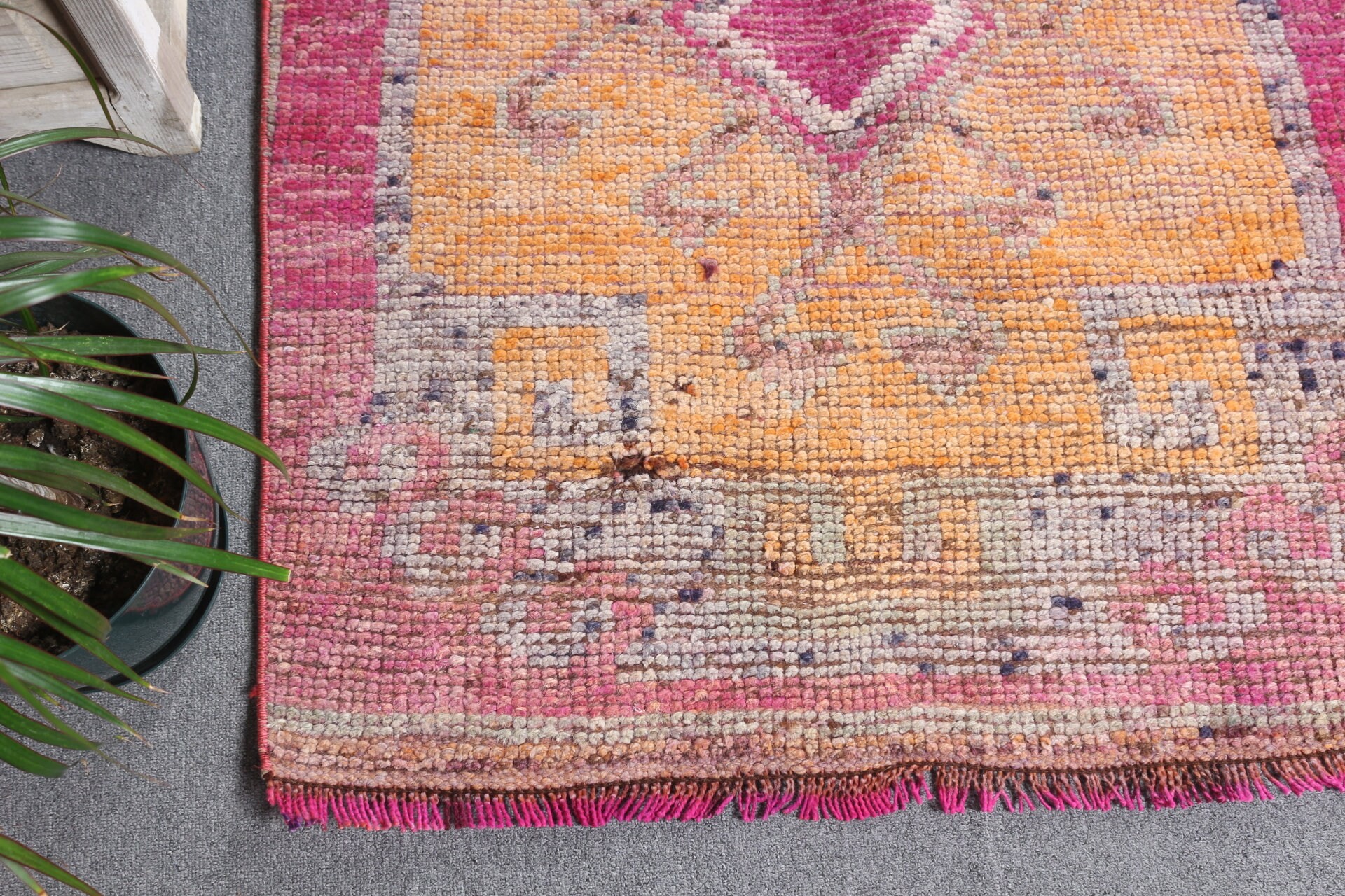 Orange Kitchen Rug, Floor Rugs, Rugs for Corridor, 3x10.4 ft Runner Rug, Turkish Rugs, Stair Rugs, Ethnic Rug, Vintage Rugs