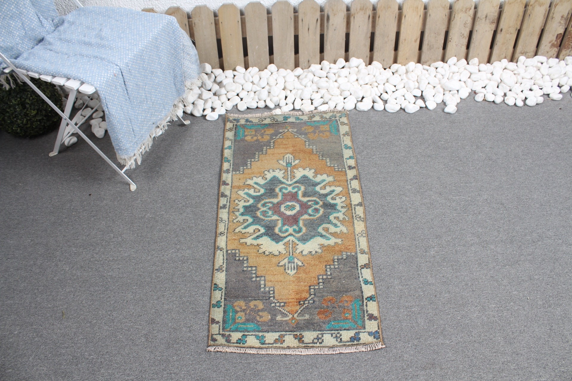 Araba Mat Halısı, Çocuk Odası Halıları, Turuncu Yatak Odası Halısı, Boho Halısı, Fas Halıları, Oushak Halıları, Türk Halısı, 1.6x3.3 ft Küçük Halı, Vintage Halılar