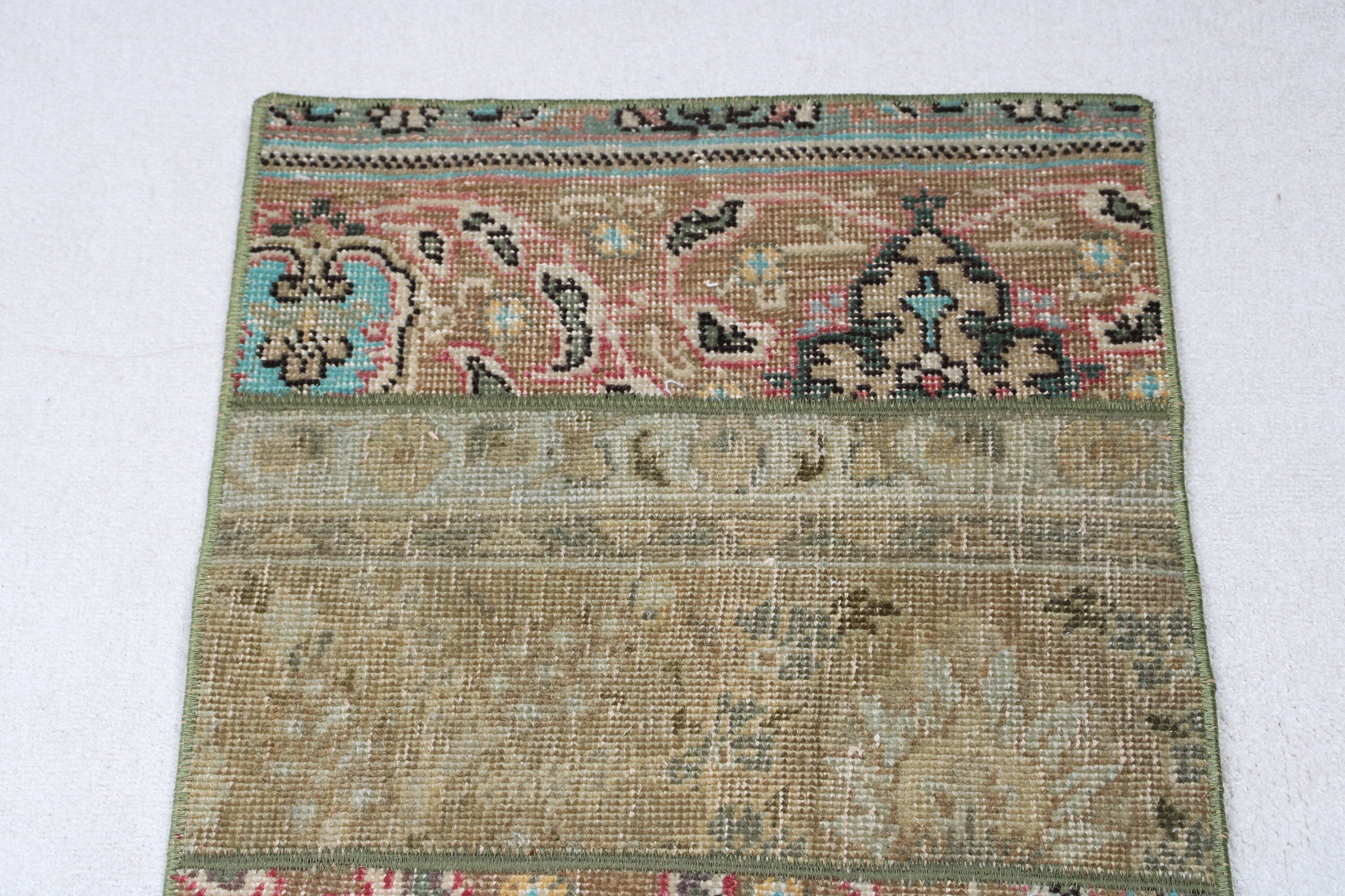 Banyo Halıları, Türk Halısı, Mutfak Halıları, Yün Halı, Çocuk Halısı, Vintage Halı, Yeşil 1.6x3.8 ft Küçük Halılar