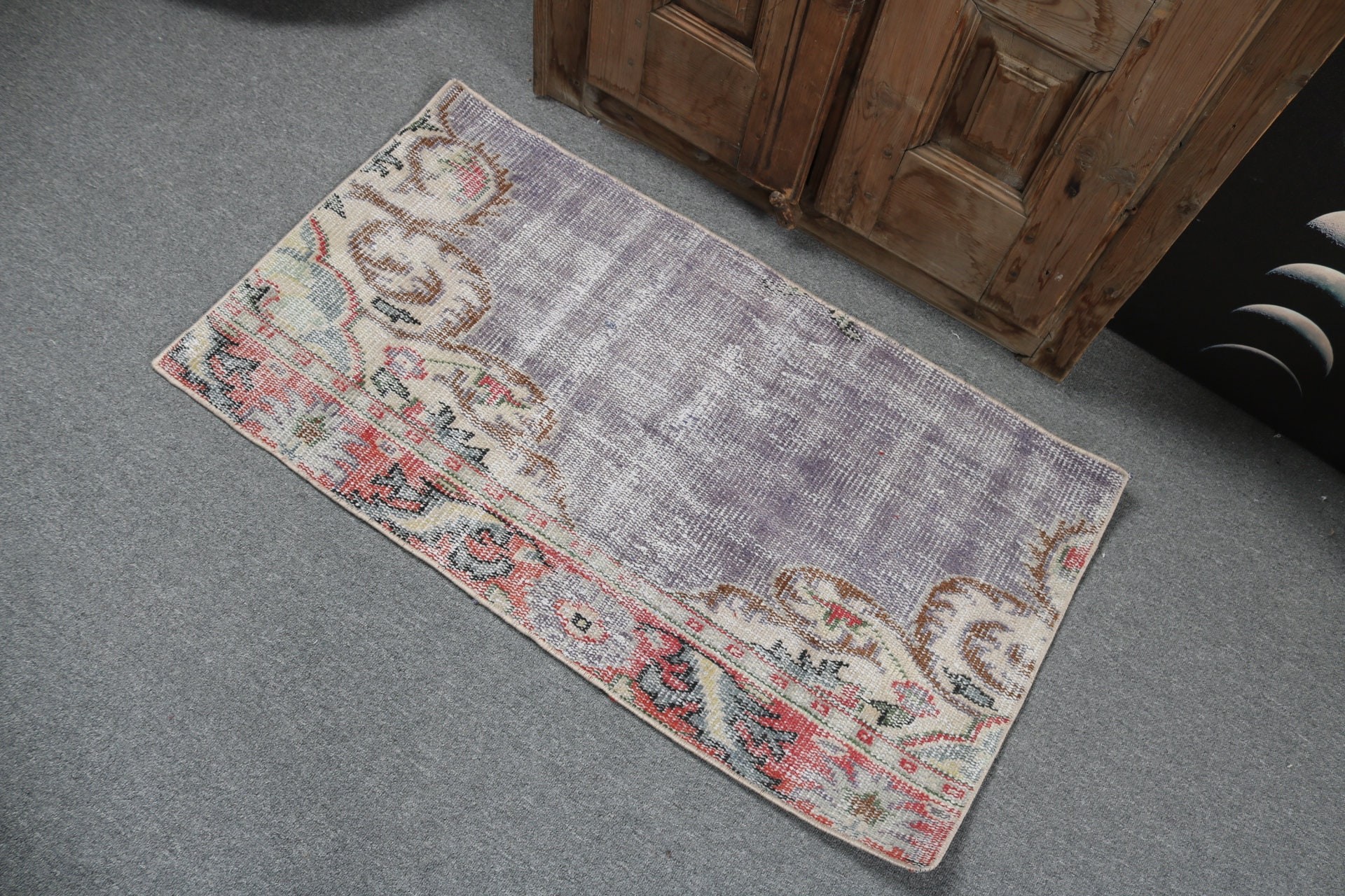 Purple Wool Rug, Vintage Rug, Turkish Rugs, Rugs for Small Area, Cool Rug, Antique Rugs, Kitchen Rugs, Small Area Rug, 2x3.6 ft Small Rugs