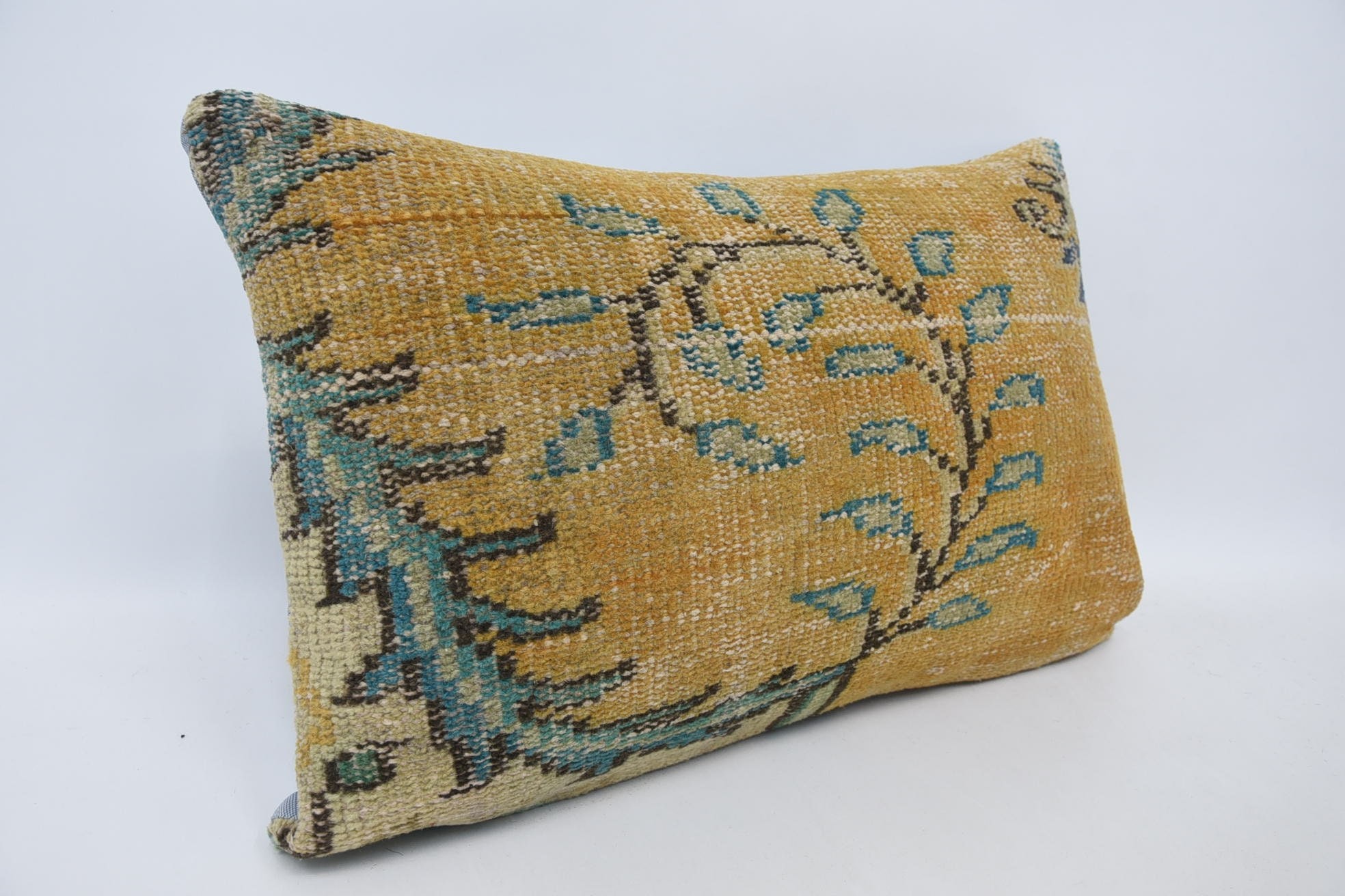 16"x24" Orange Cushion Case, Kilim Pillow, Kilim Pillow Cover, Turkish Pillow, Hippie Throw Cushion Cover, Couch Pillow Cover