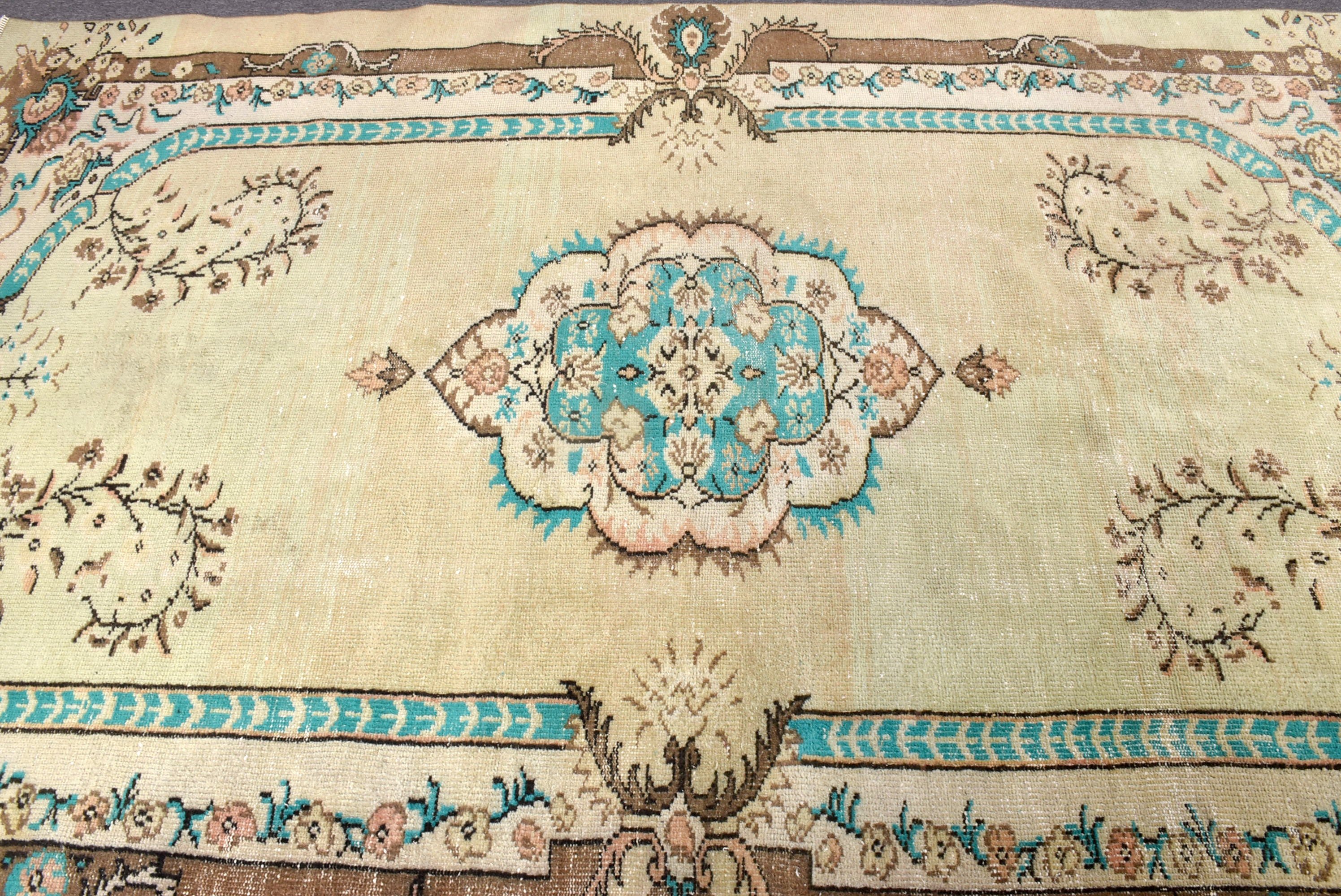 Yeşil Anadolu Halısı, 6x9.4 ft Büyük Halılar, Açıklama Halıları, Türk Halısı, Anadolu Halısı, Yemek Odası Halısı, Vintage Halı, Ofis Halısı, Salon Halıları