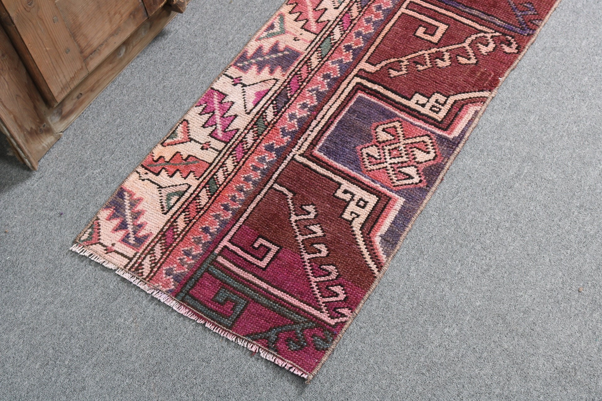 Turkish Rugs, Floor Rug, Vintage Rugs, Small Area Rug, Kitchen Rugs, 1.6x3.2 ft Small Rugs, Modern Rugs, Luxury Rugs, Purple Anatolian Rug