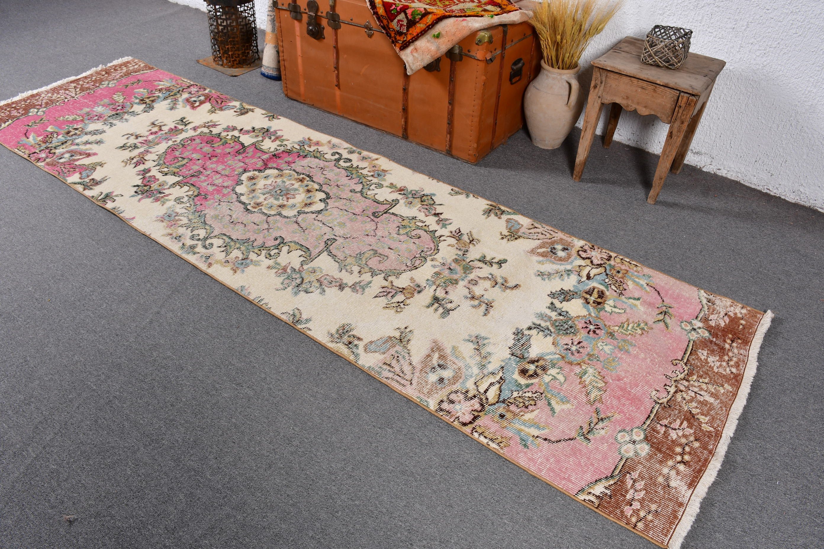 Vintage Halılar, 2.8x9.9 ft Runner Halıları, Türk Halısı, Koridor Halıları, Oushak Halıları, Aztek Halısı, Yer Halıları, Bej Yer Halısı, Mutfak Halısı