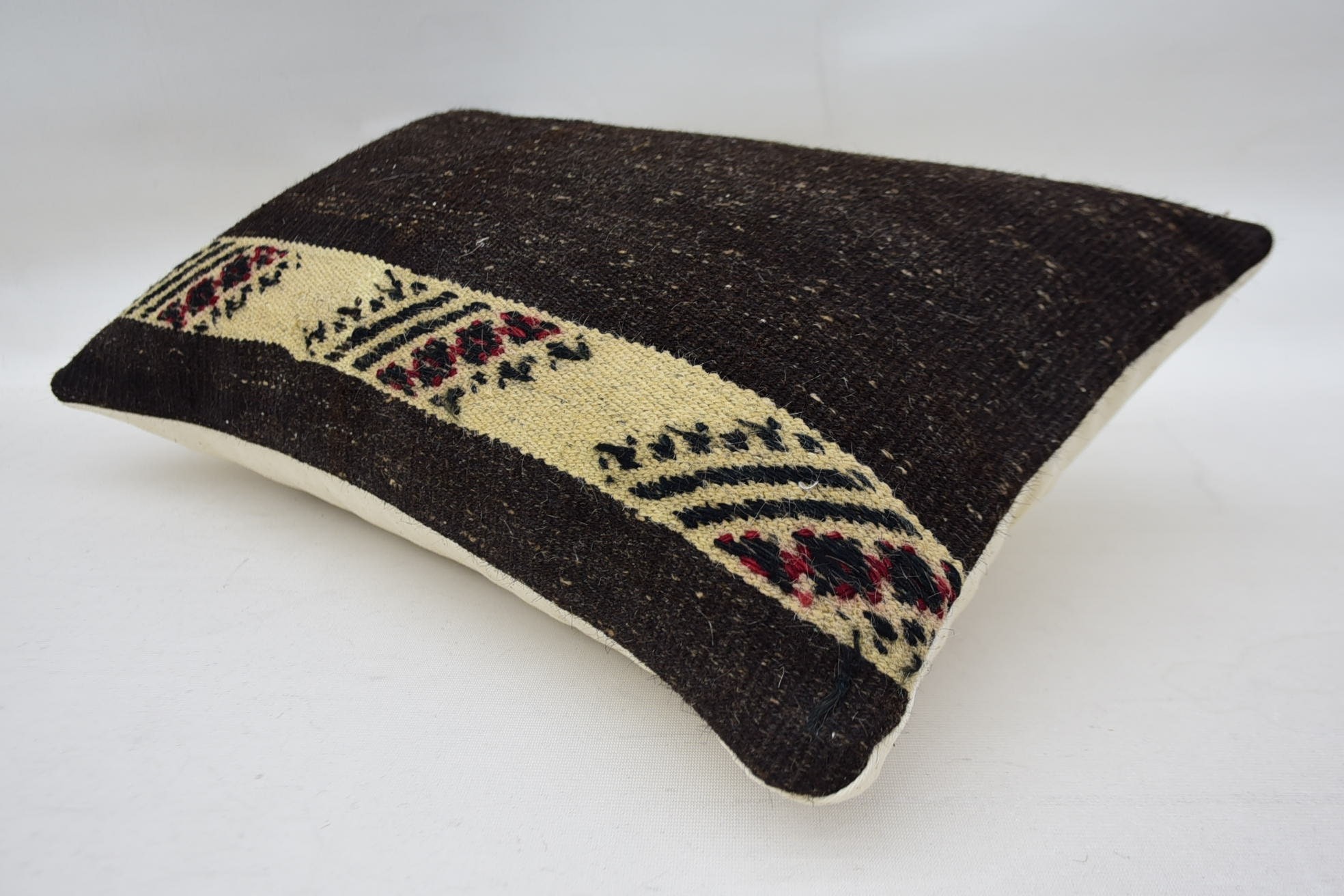 Antique Pillows, Car Pillow, Pillow for Sofa, Handmade Pillow Cover, Decorative Pillow, Boho Pillow Sham Cover, 12"x20" Brown Pillow Sham