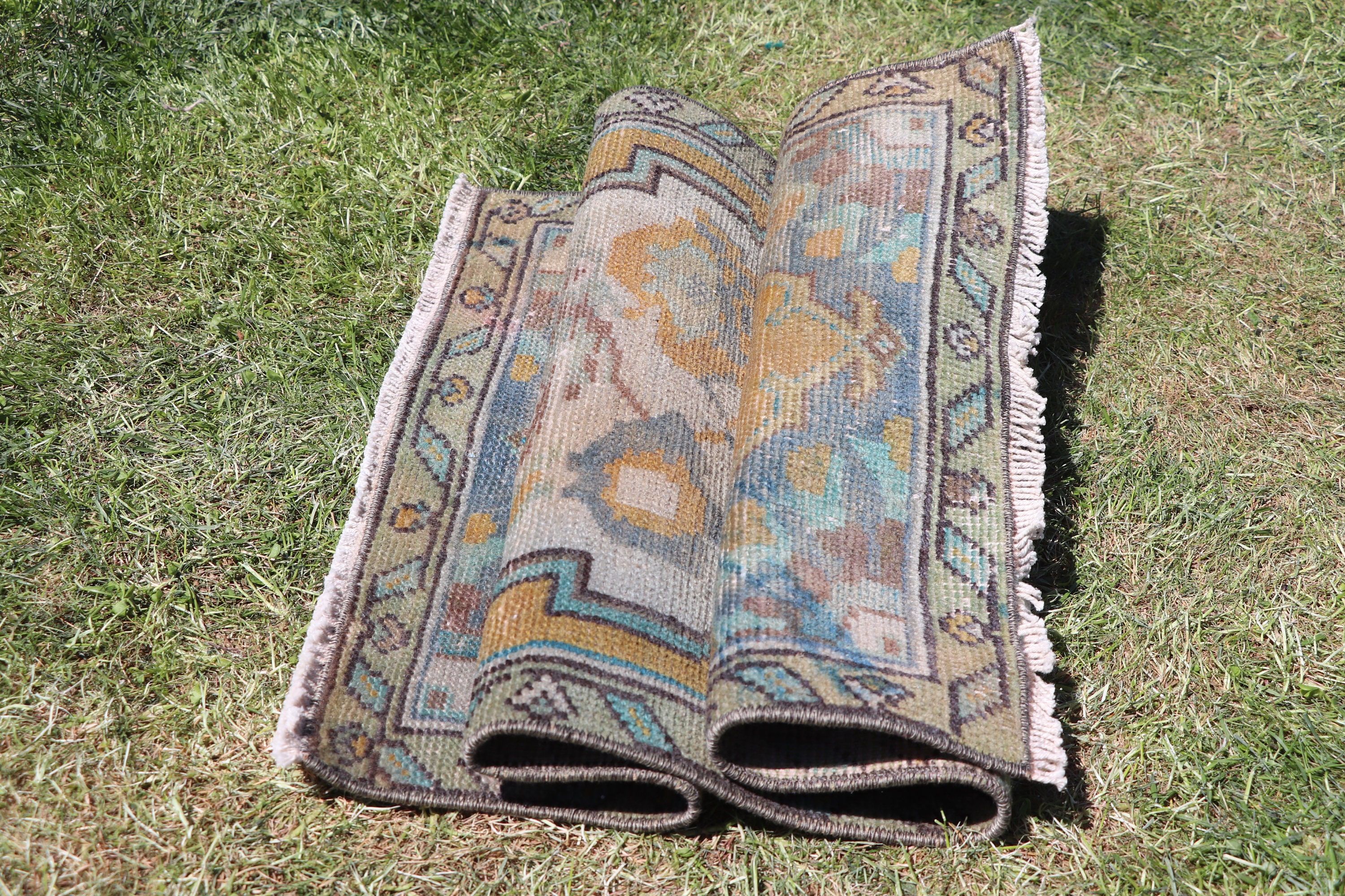 1.7x2.9 ft Küçük Halı, Türk Halıları, Küçük Boho Halıları, Anadolu Halısı, Duvara Asılı Halı, Vintage Halı, Sarı Ev Dekor Halısı