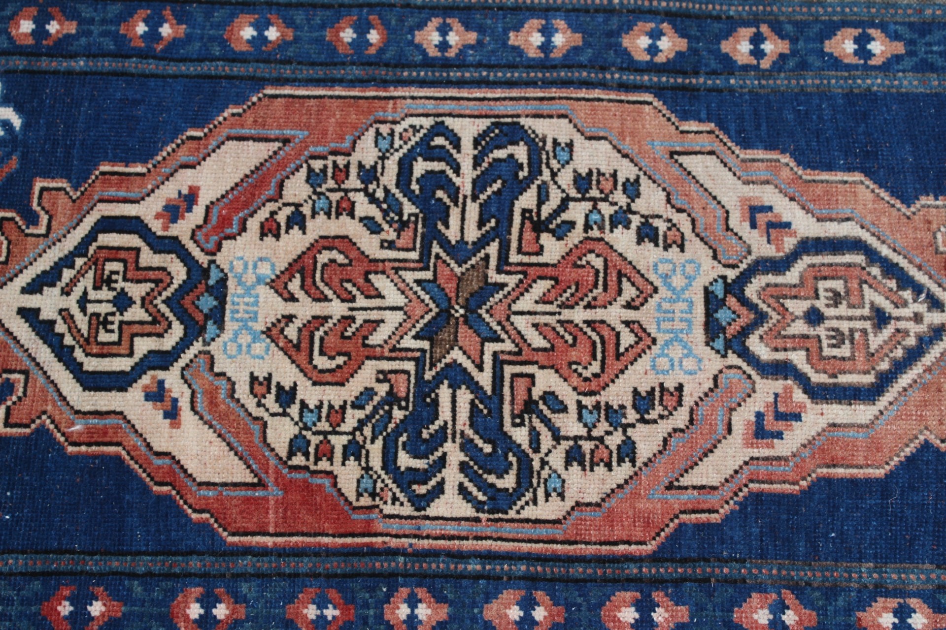 Bath Rug, Art Rug, Rugs for Car Mat, 1.7x3.8 ft Small Rug, Blue Moroccan Rug, Entry Rug, Vintage Rug, Turkish Rugs, Cool Rugs