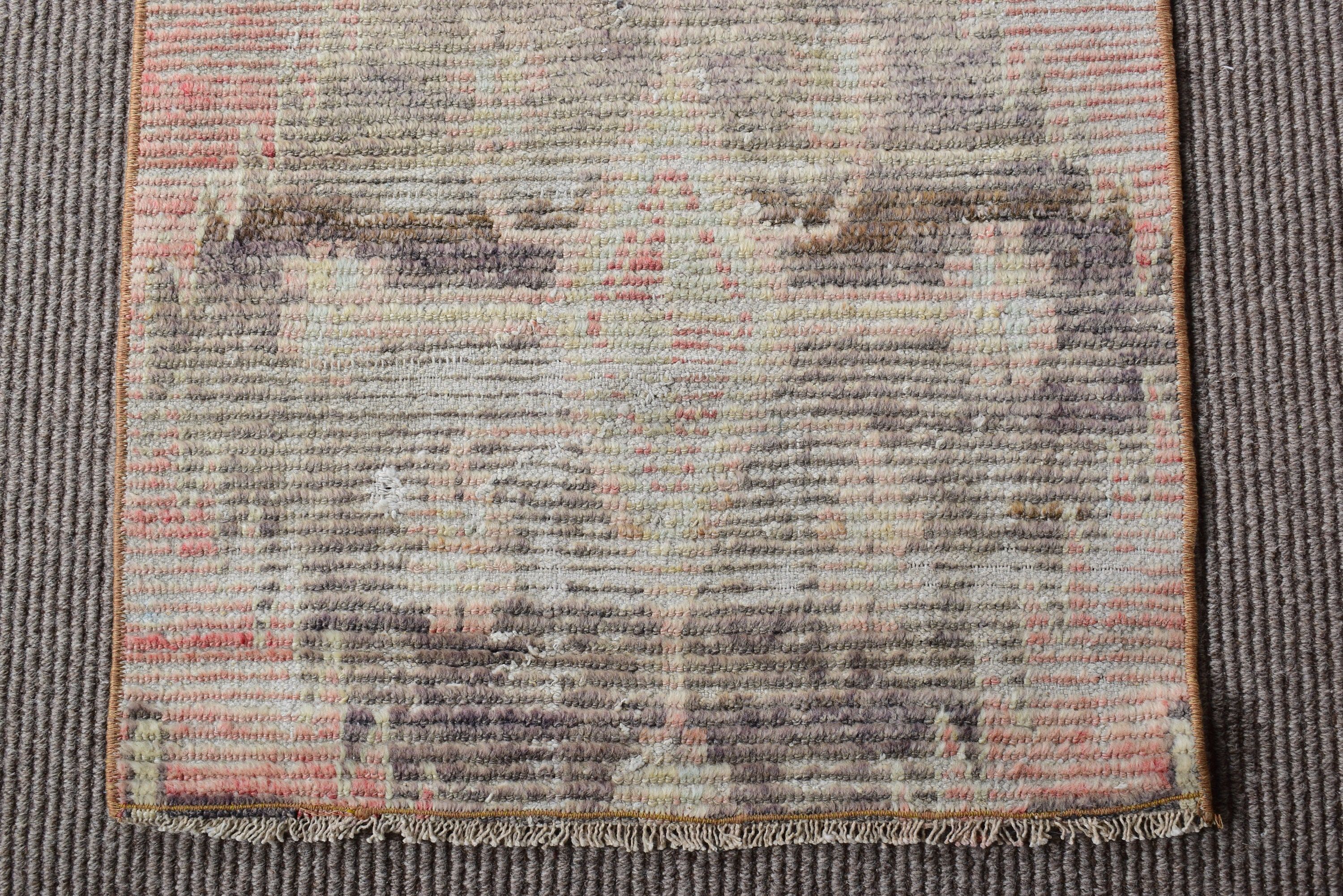 Vintage Runner Rug, Turkish Rugs, Cool Rug, Vintage Rug, Rainbow Neutral Rug, 1.9x7.2 ft Runner Rugs, Long Runner Rugs, Floor Rug