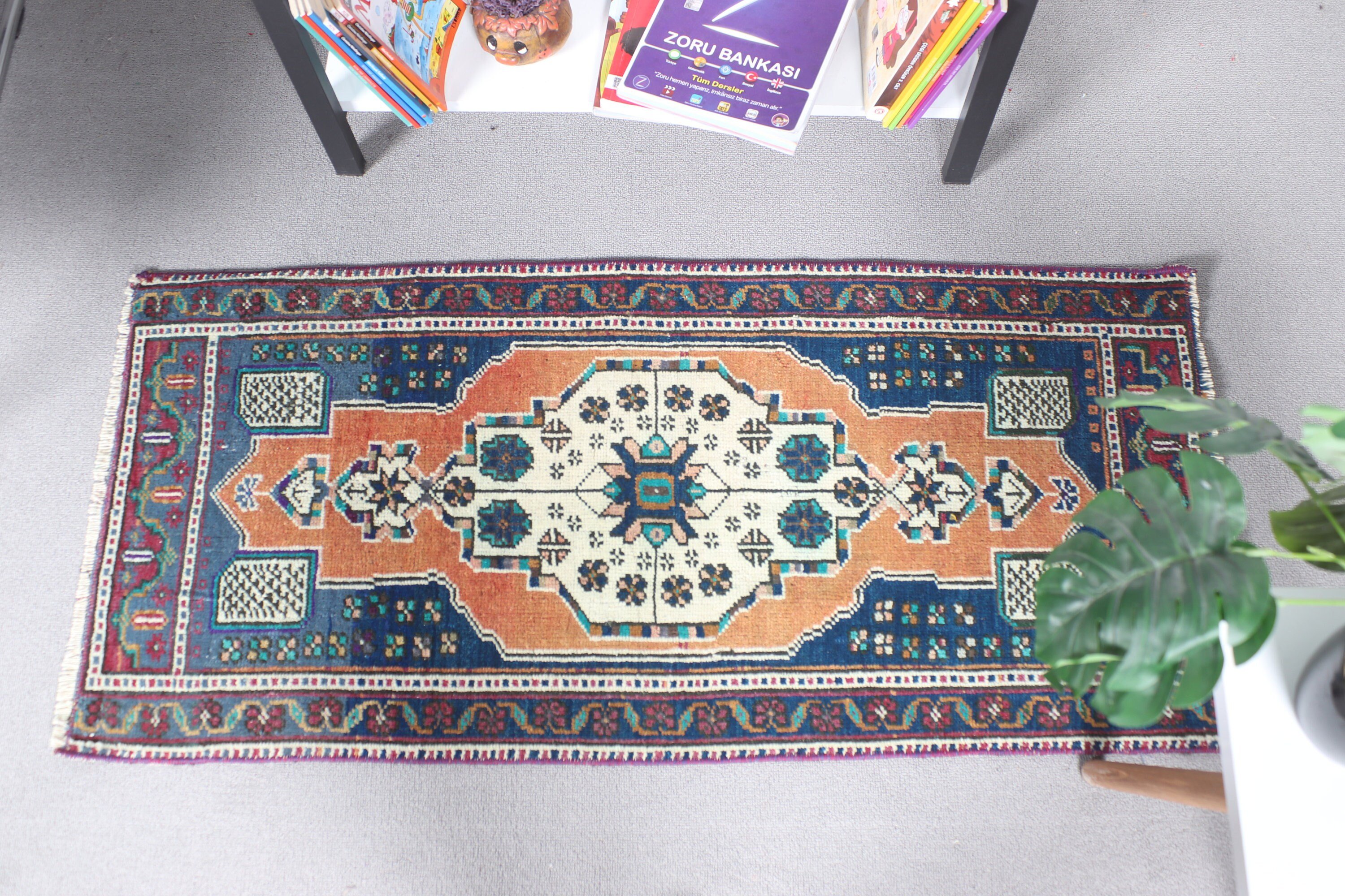 Yün Halı, Araba Paspas Halıları, Kahverengi Fas Halısı, Vintage Halı, Mutfak Halıları, Mutfak Halısı, 1.7x3.7 ft Küçük Halı, Yatak Odası Halıları, Türk Halısı