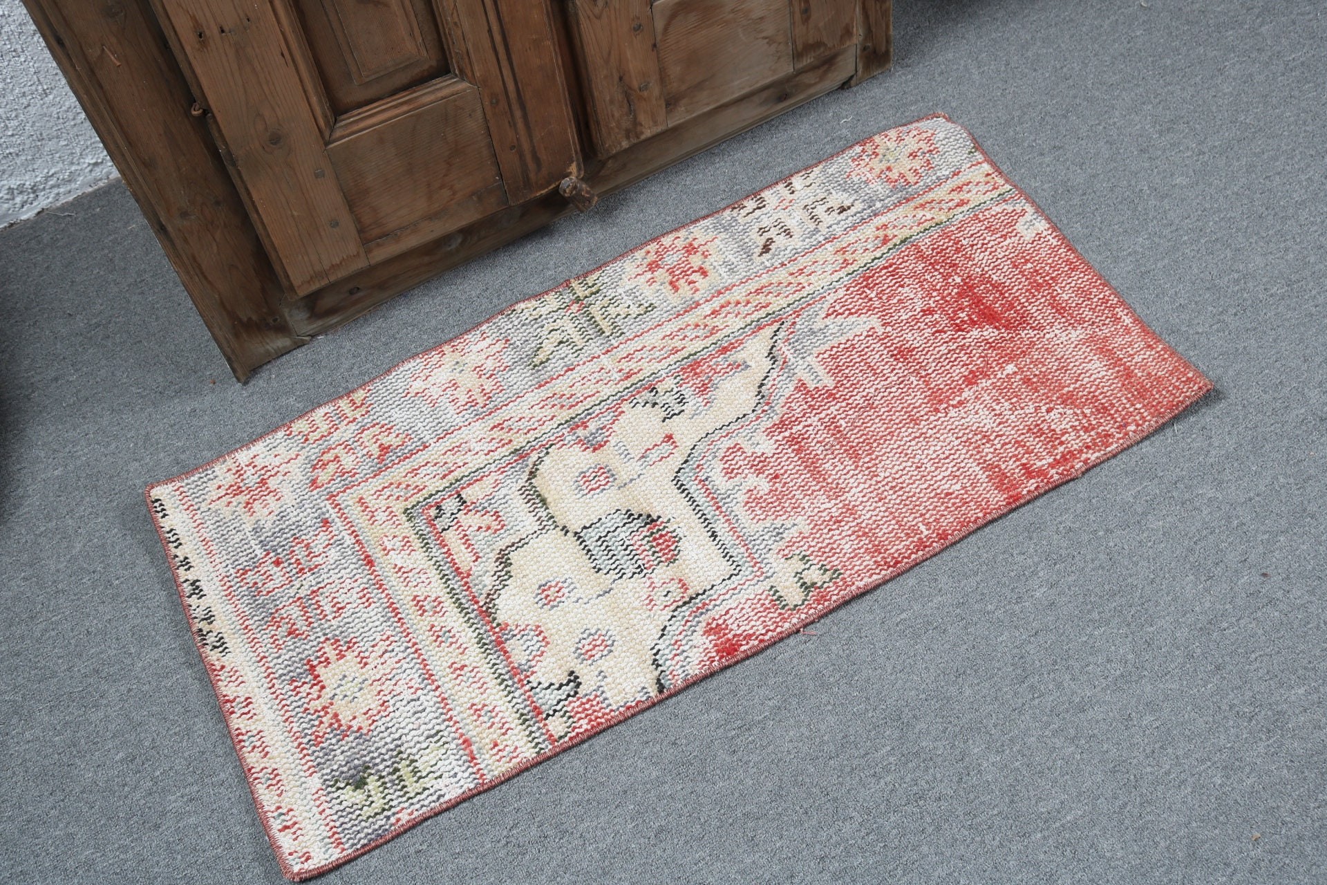 Small Boho Rugs, Turkish Rug, Red Bedroom Rugs, Small Vintage Rug, Oriental Rugs, Vintage Rug, Antique Rugs, 1.6x3.3 ft Small Rugs