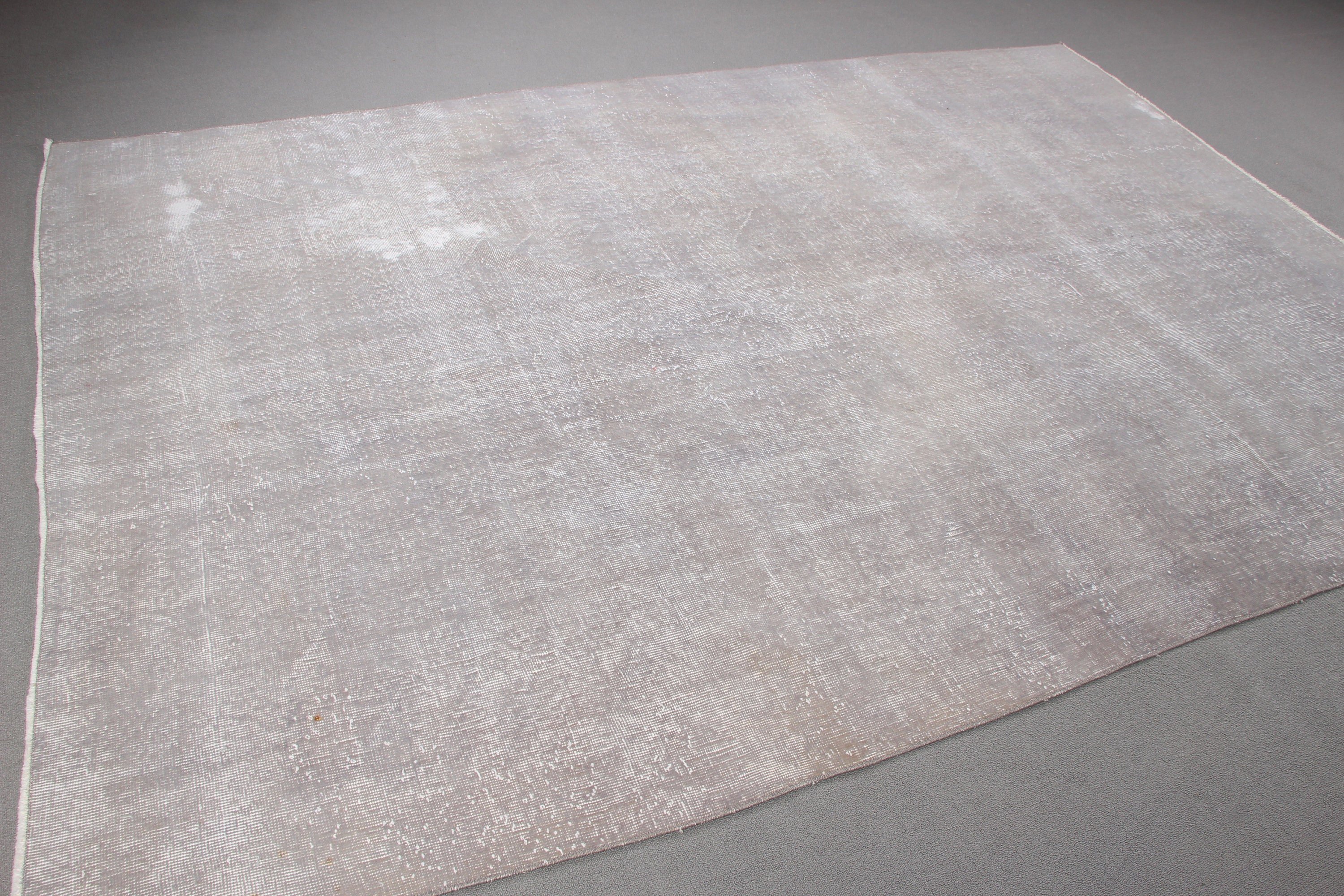 Dining Room Rug, Neutral Rugs, Statement Rugs, Floor Rug, Vintage Rug, White Kitchen Rugs, Bedroom Rugs, 6.7x9.9 ft Large Rug, Turkish Rugs