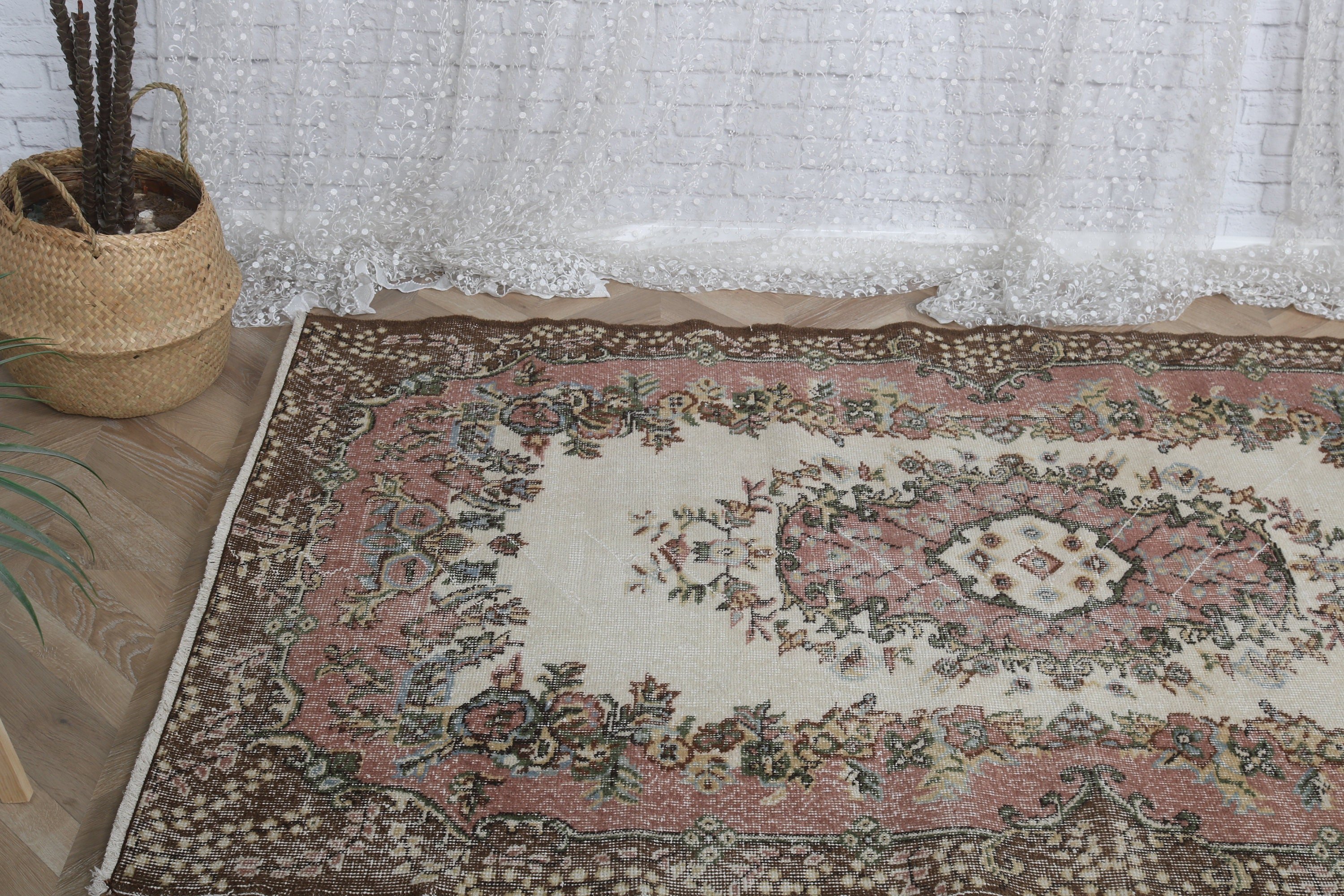 Oryantal Halılar, Çocuk Halıları, 3,8x6,6 ft Alan Halıları, Türk Halıları, Vintage Halı, Bej El Dokuma Halılar, Boho Halılar, Yer Halıları, Anadolu Halıları