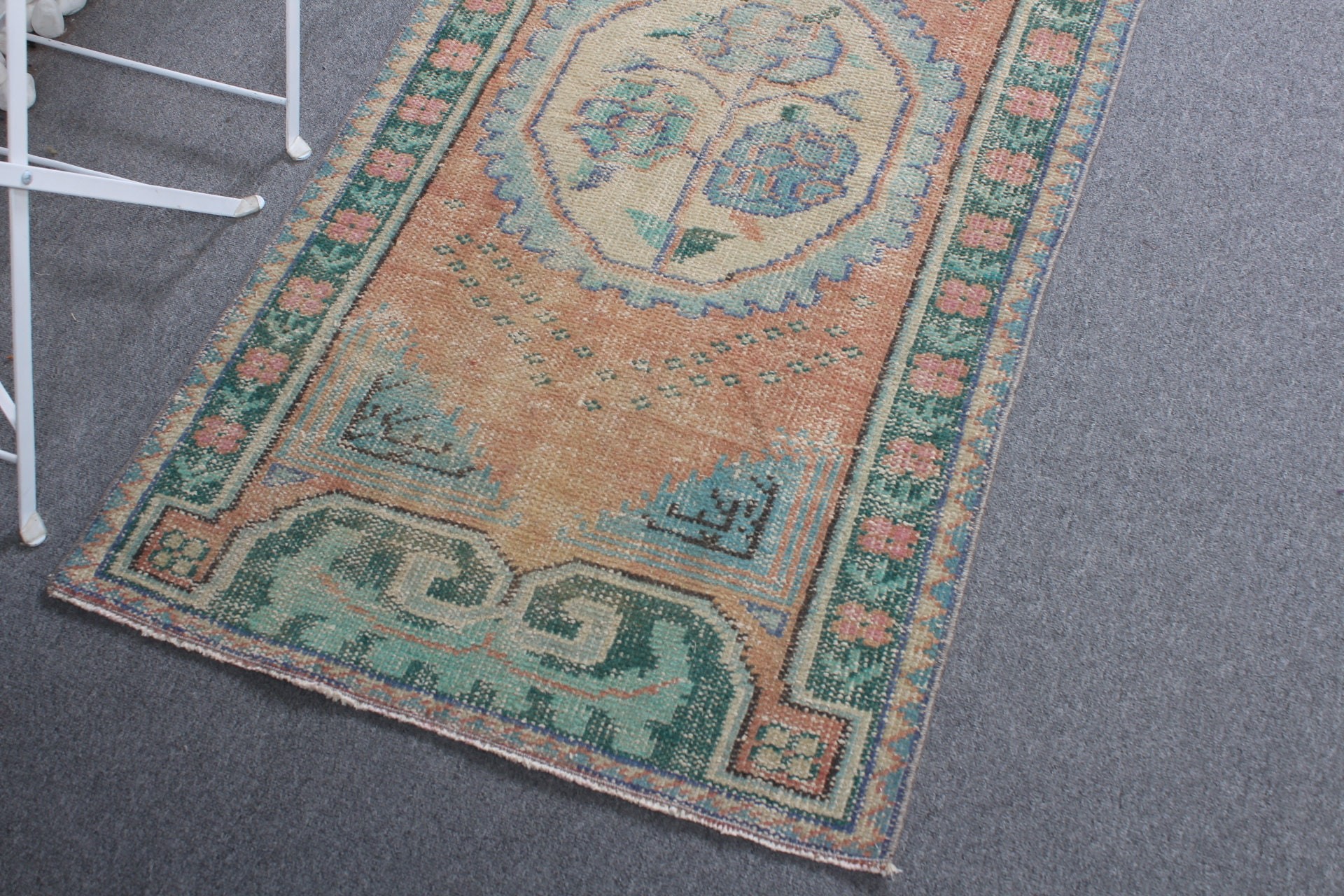 Wall Hanging Rug, Orange Moroccan Rugs, Turkish Rug, Vintage Rugs, Bedroom Rug, Nursery Rug, 2.6x4.7 ft Small Rugs, Wool Rug, Aesthetic Rug