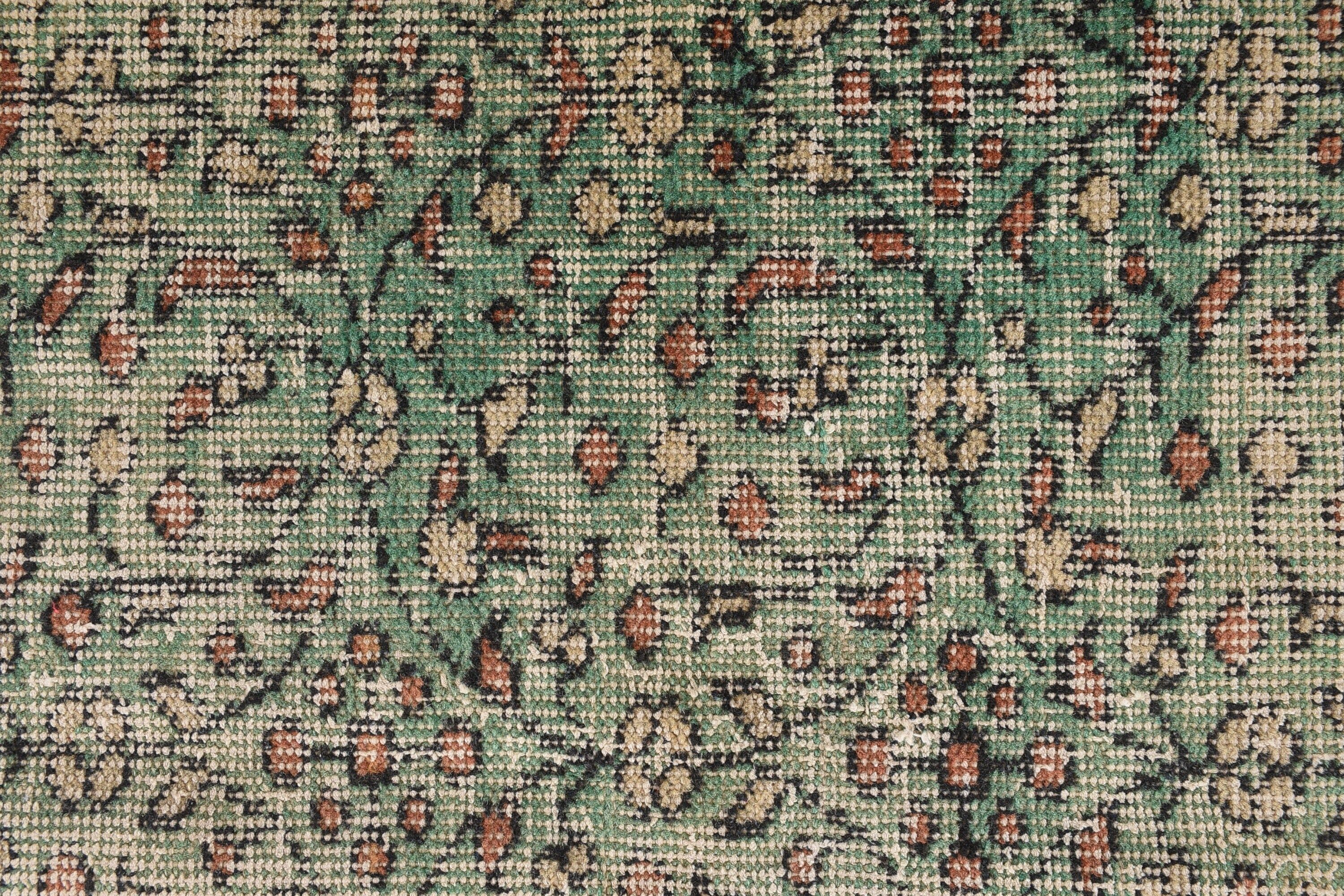 Floor Rug, Vintage Rug, Turkish Rug, Rugs for Nursery, 3.8x6.5 ft Area Rugs, Moroccan Rugs, Bedroom Rug, Green Floor Rug, Dining Room Rug