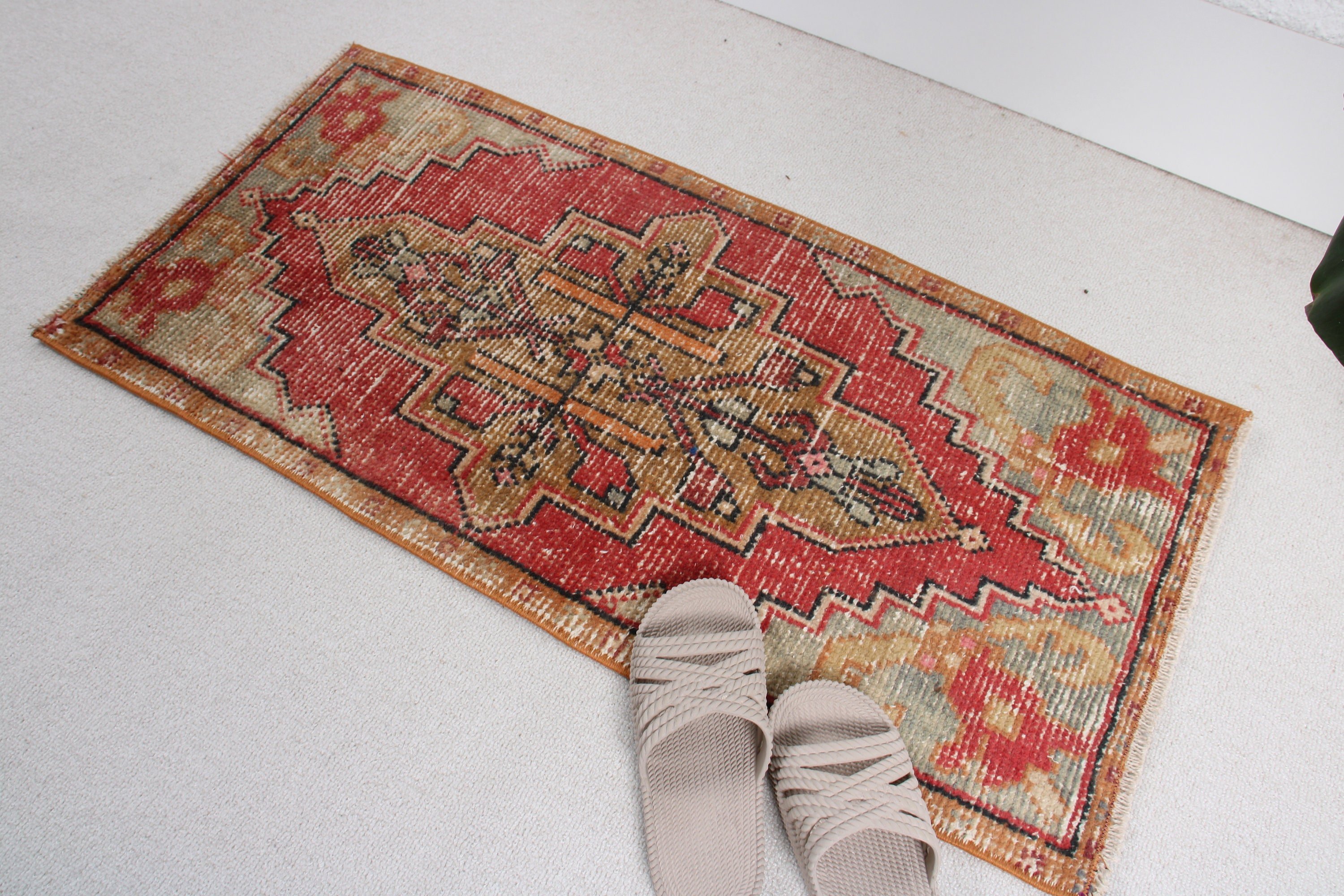 Nursery Rug, Rugs for Kitchen, Vintage Rugs, 1.6x3.2 ft Small Rug, Luxury Rug, Modern Rug, Turkish Rugs, Red Oriental Rugs, Car Mat Rugs