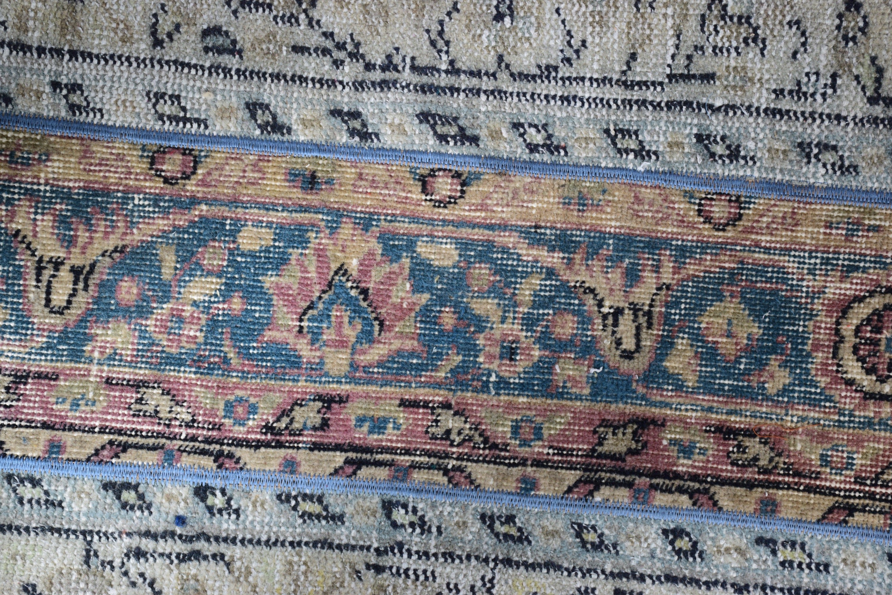 Anatolian Rug, Car Mat Rug, Kitchen Rug, Turkish Rugs, Vintage Rug, 2x3.2 ft Small Rug, Oushak Rug, Blue Anatolian Rug, Rugs for Entry